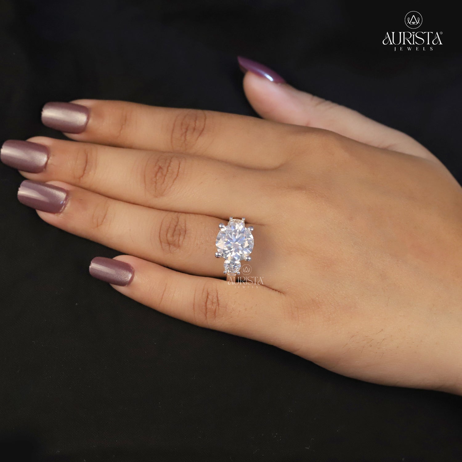 The Promise Ring– Custom Round White Diamond Ring