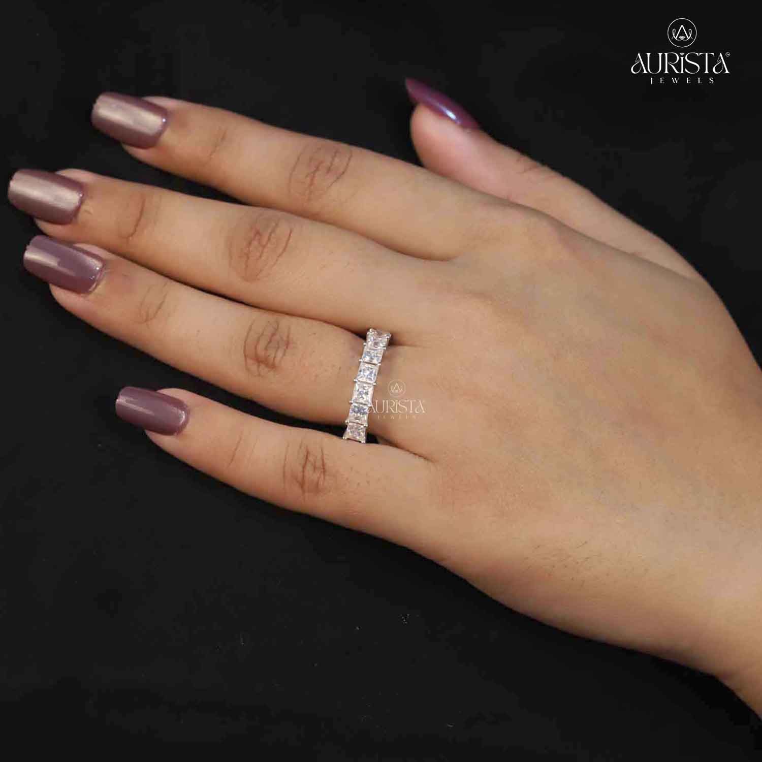 Promise Kept – White Gold Band with Princess Diamond