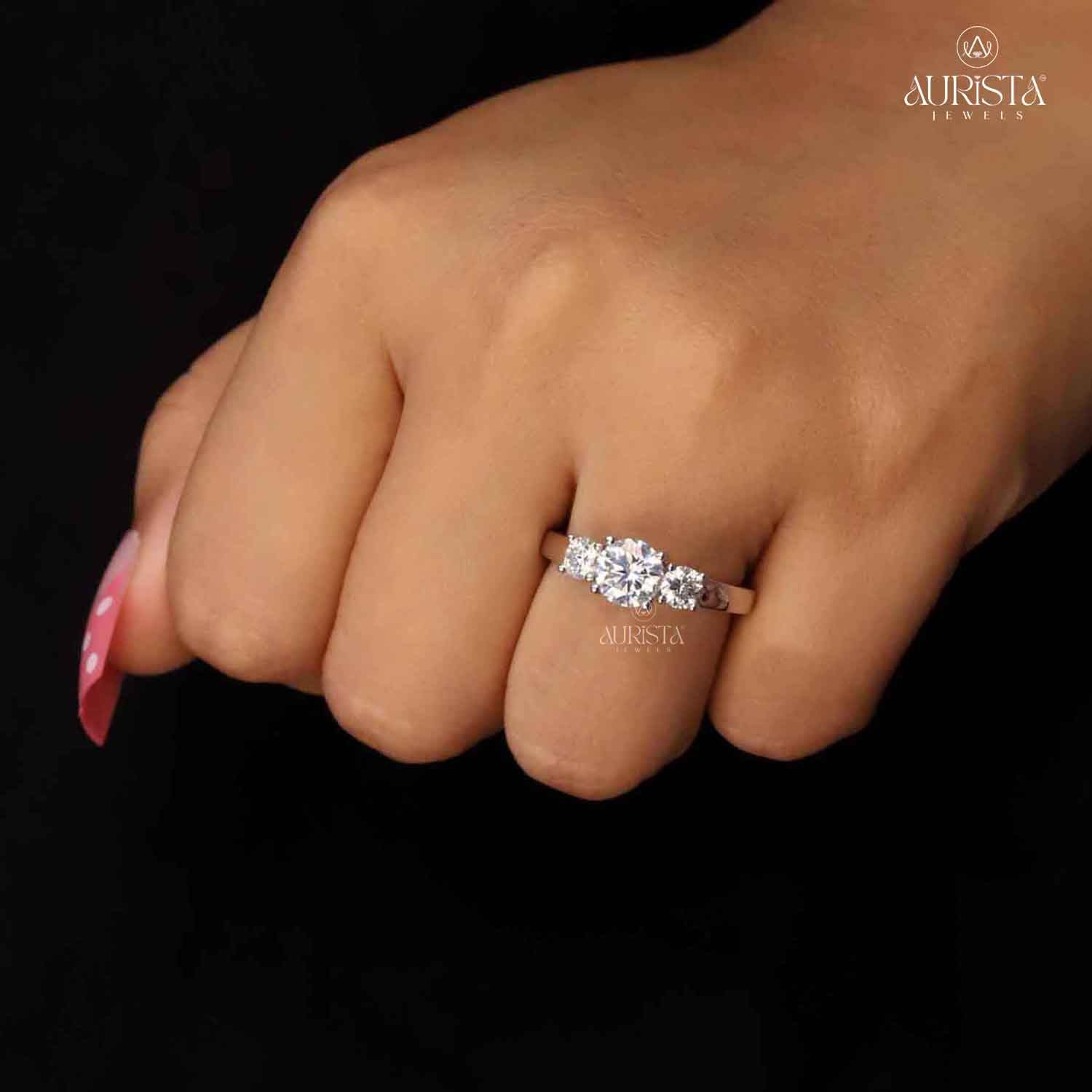 A Spark of Forever – White Round Diamond Ring in White Gold