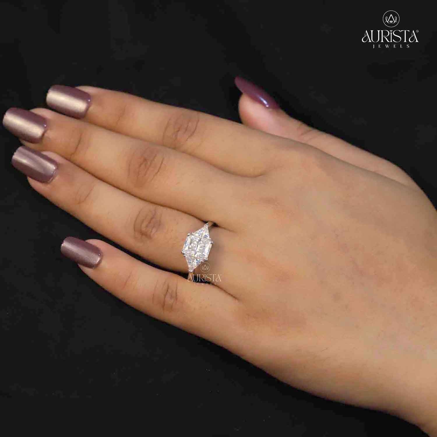 Cherished Sparkle – Custom Radiant White Diamond Ring