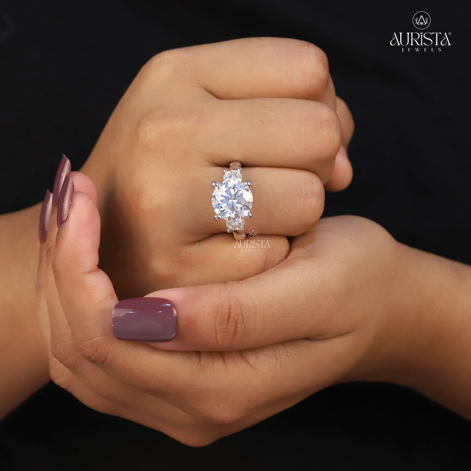 The Promise Ring– Custom Round White Diamond Ring
