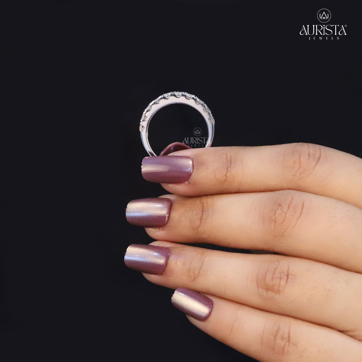 Your Forever Spark – White Gold Band with Round Diamond