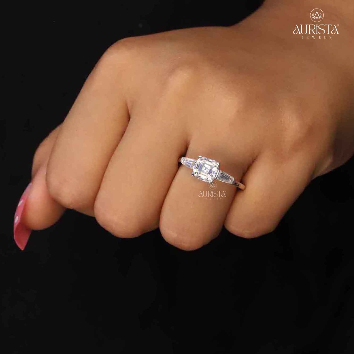 The Classic Promise – Custom Asscher Diamond Ring