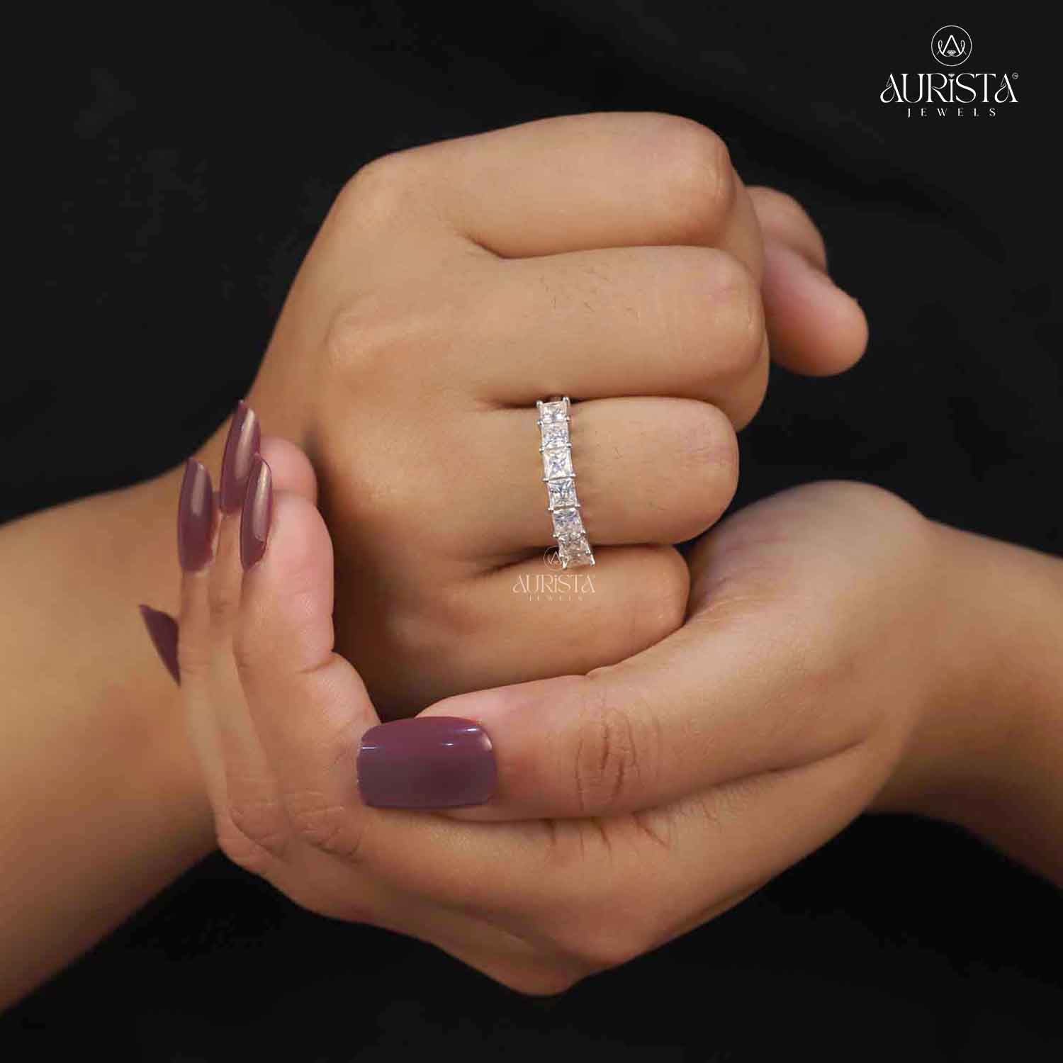 Promise Kept – White Gold Band with Princess Diamond