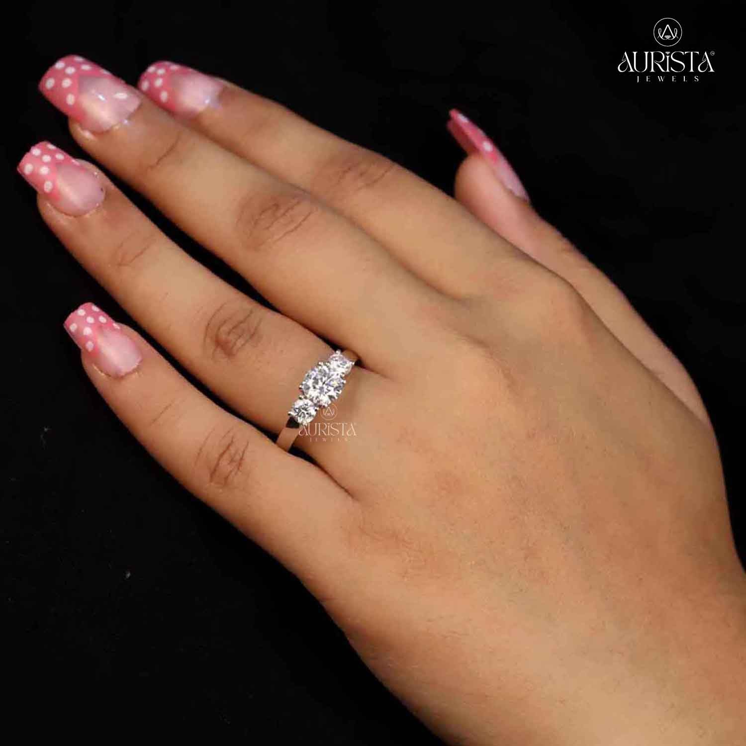 A Spark of Forever – White Round Diamond Ring in White Gold