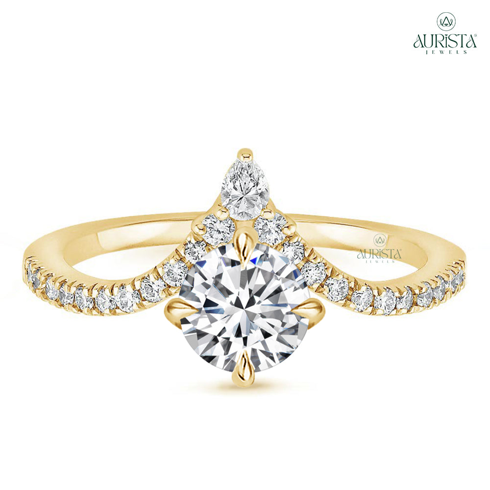 Forever Yours – Yellow Gold Ring with Round Diamond