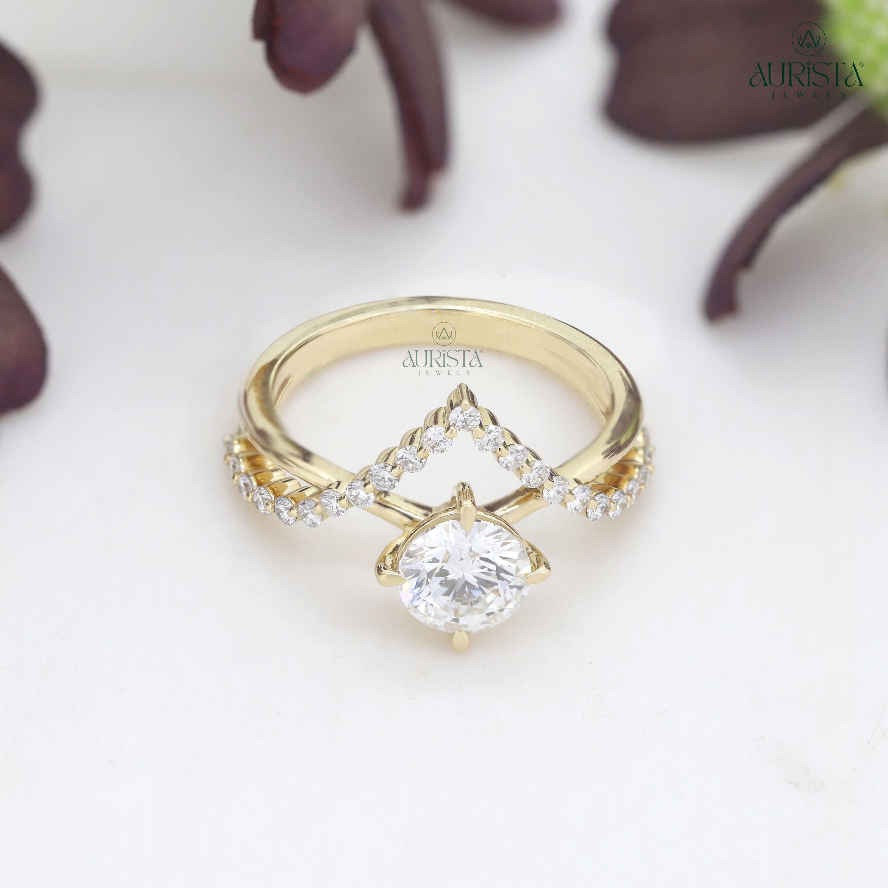 Wear Your Promise- Yellow Gold Ring with Round Diamond