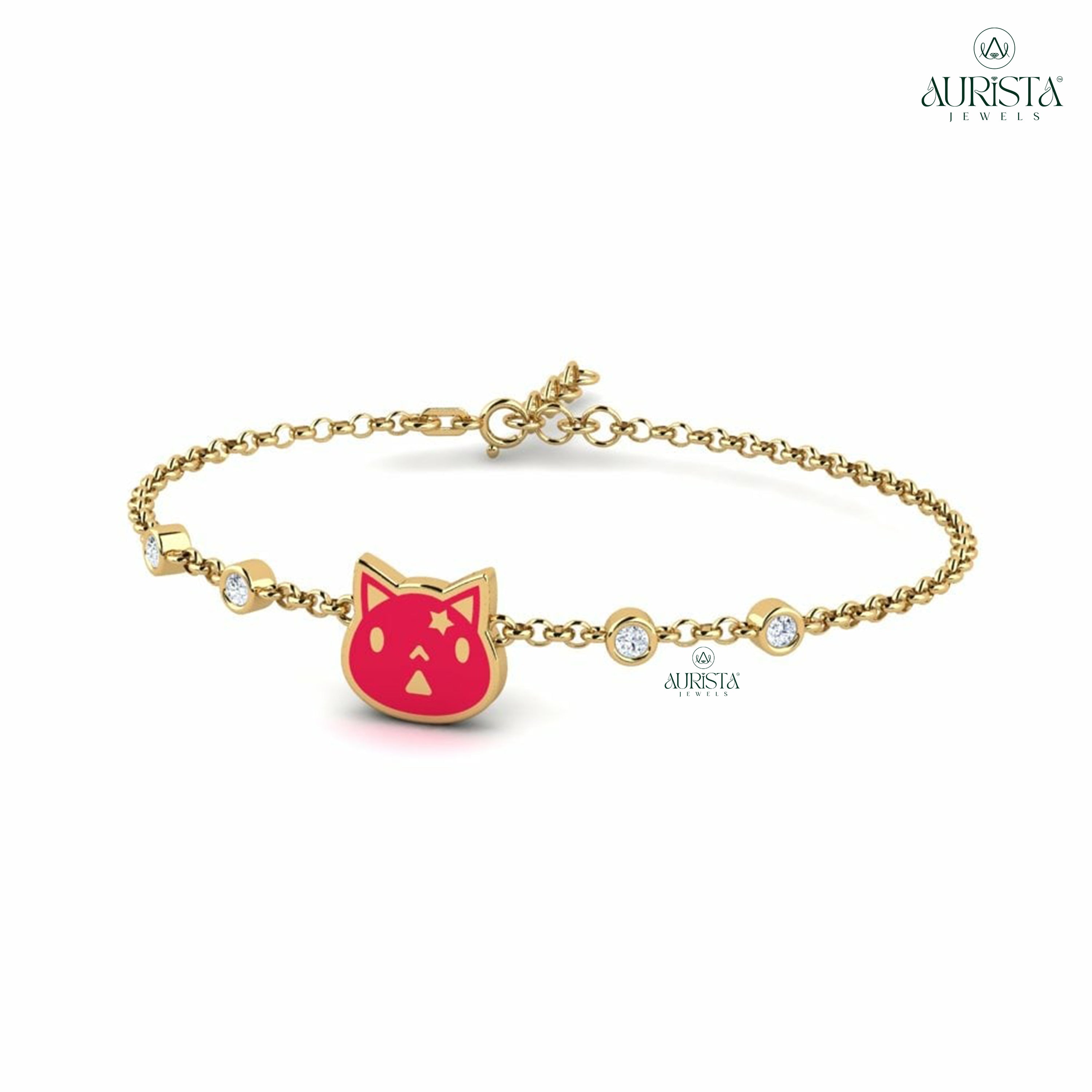 Forever Linked – Curbear Bracelet with Round Diamond