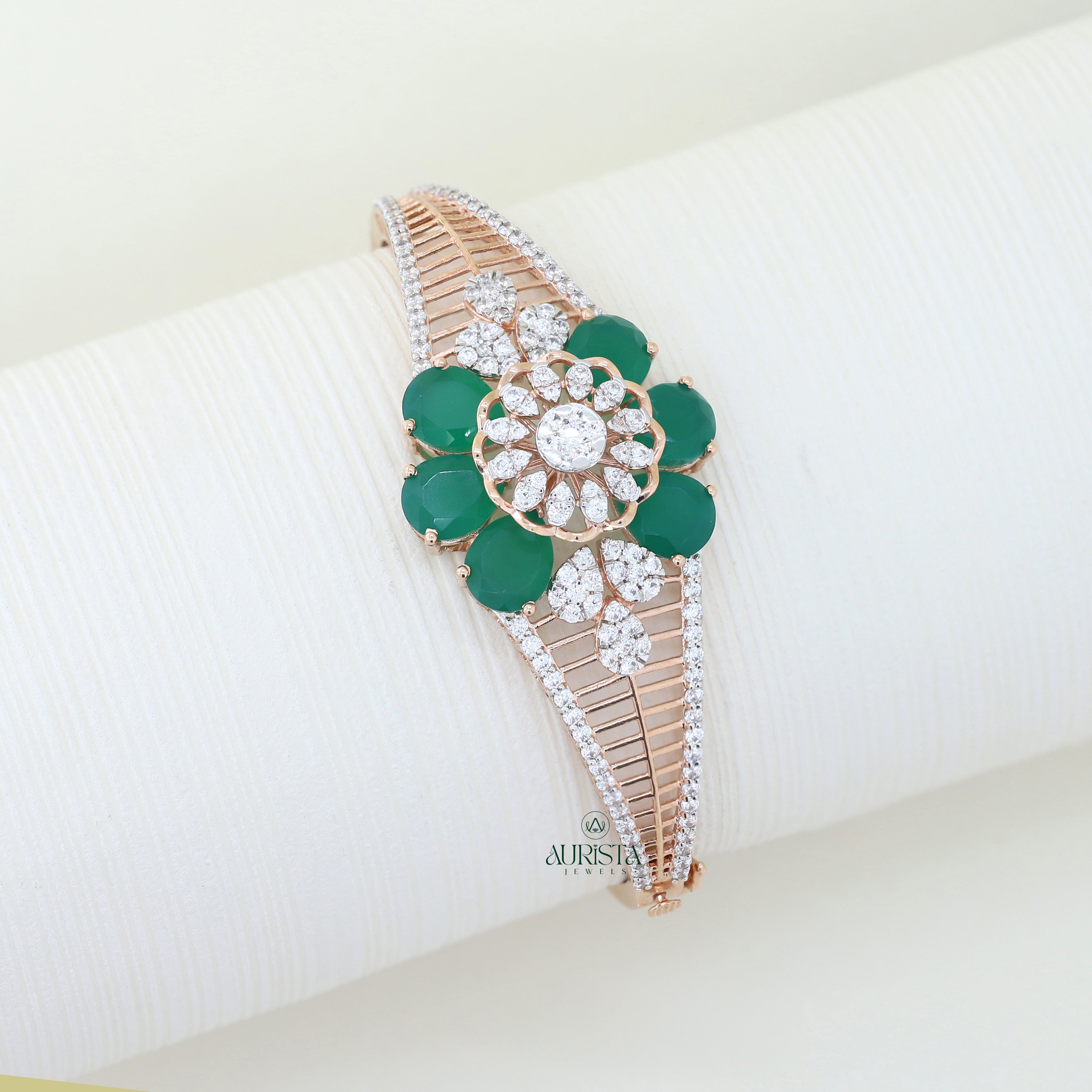 Nature Inspired Green Stone Bracelet
