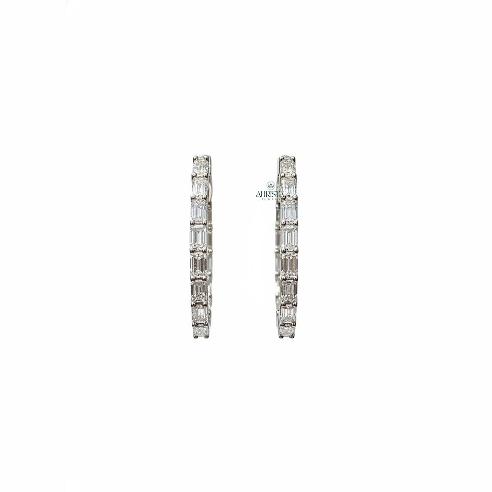 Forever Shine – White Diamond Earrings