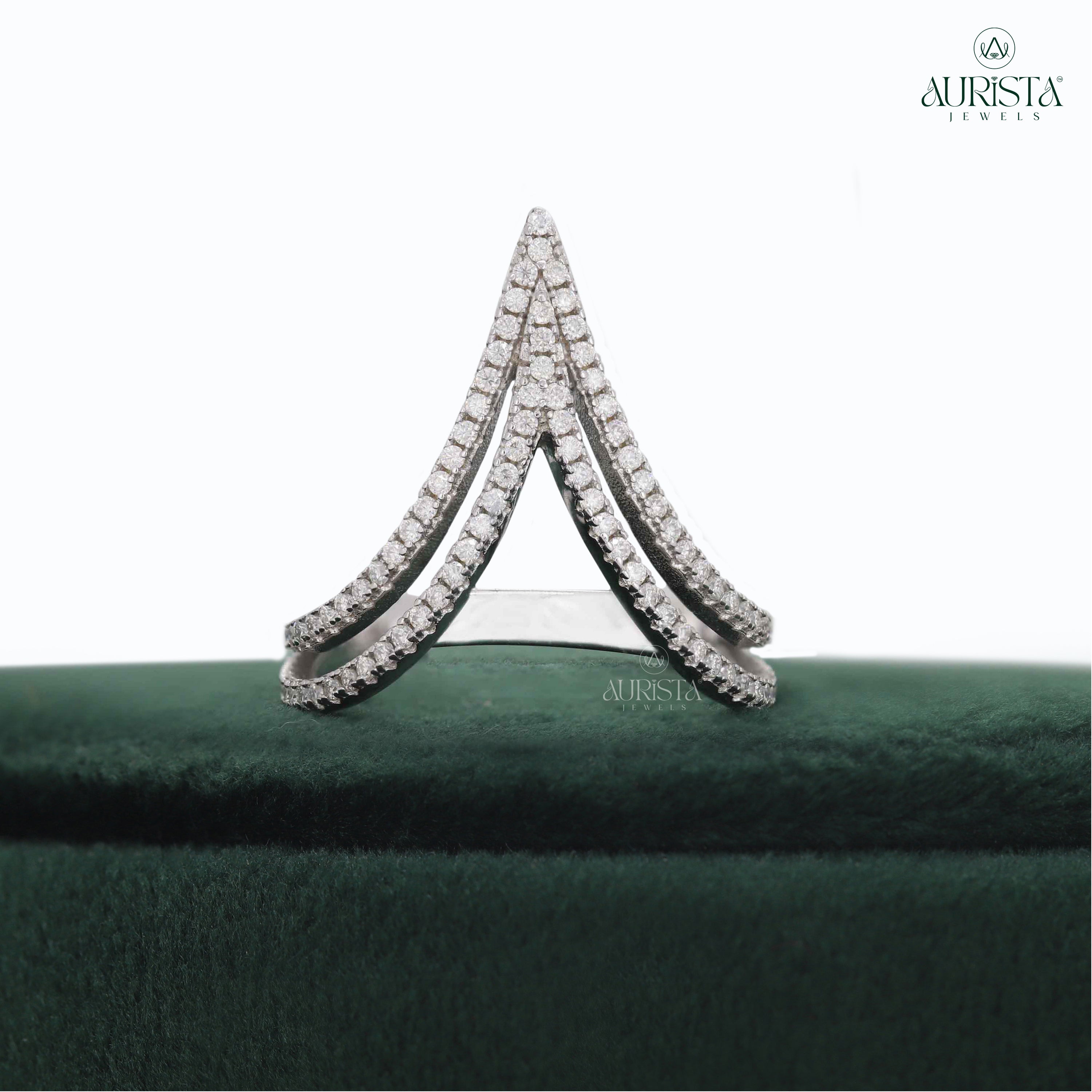 Forever Starts Here – White Gold Band with Rund Diamond