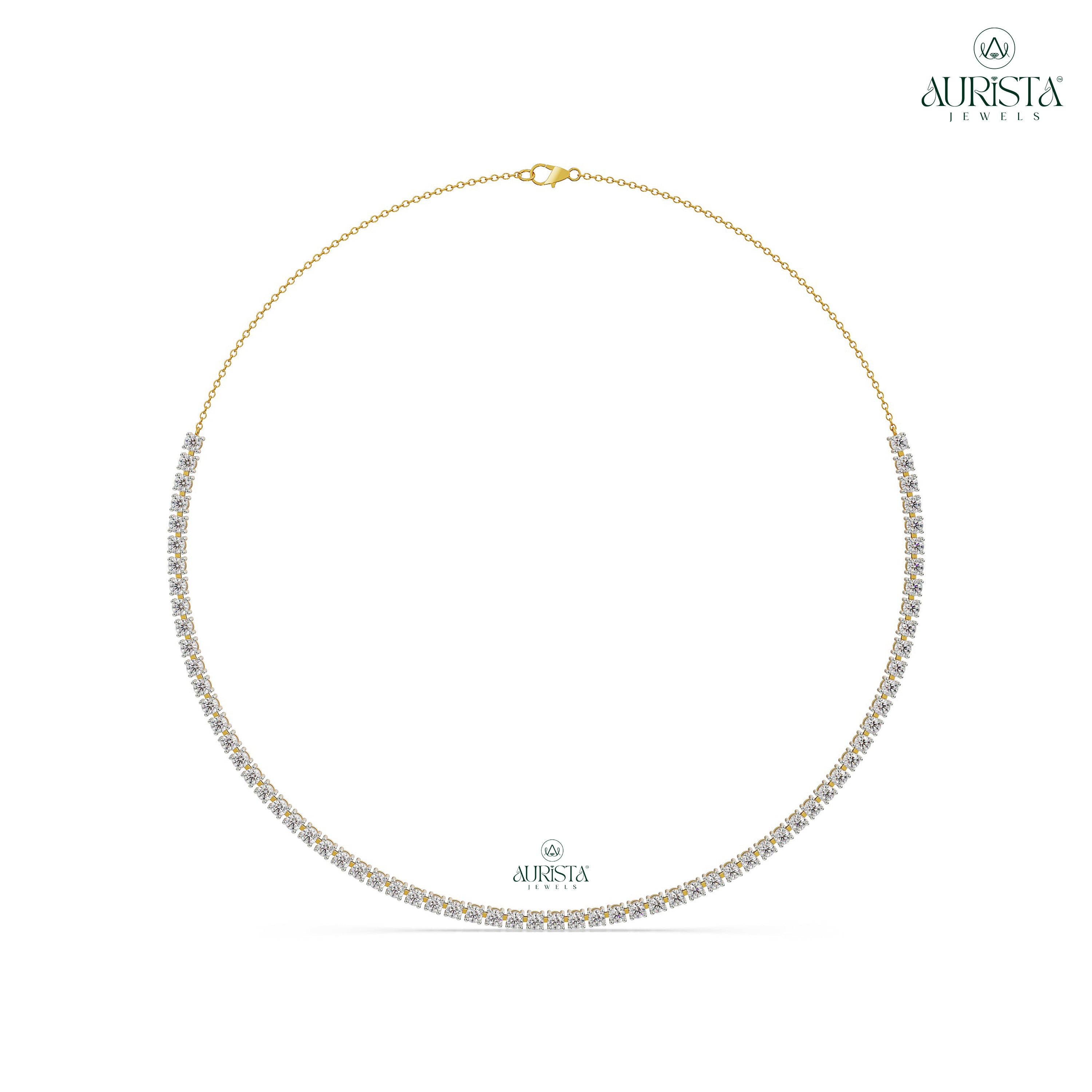 Golden Aura Diamond Necklace
