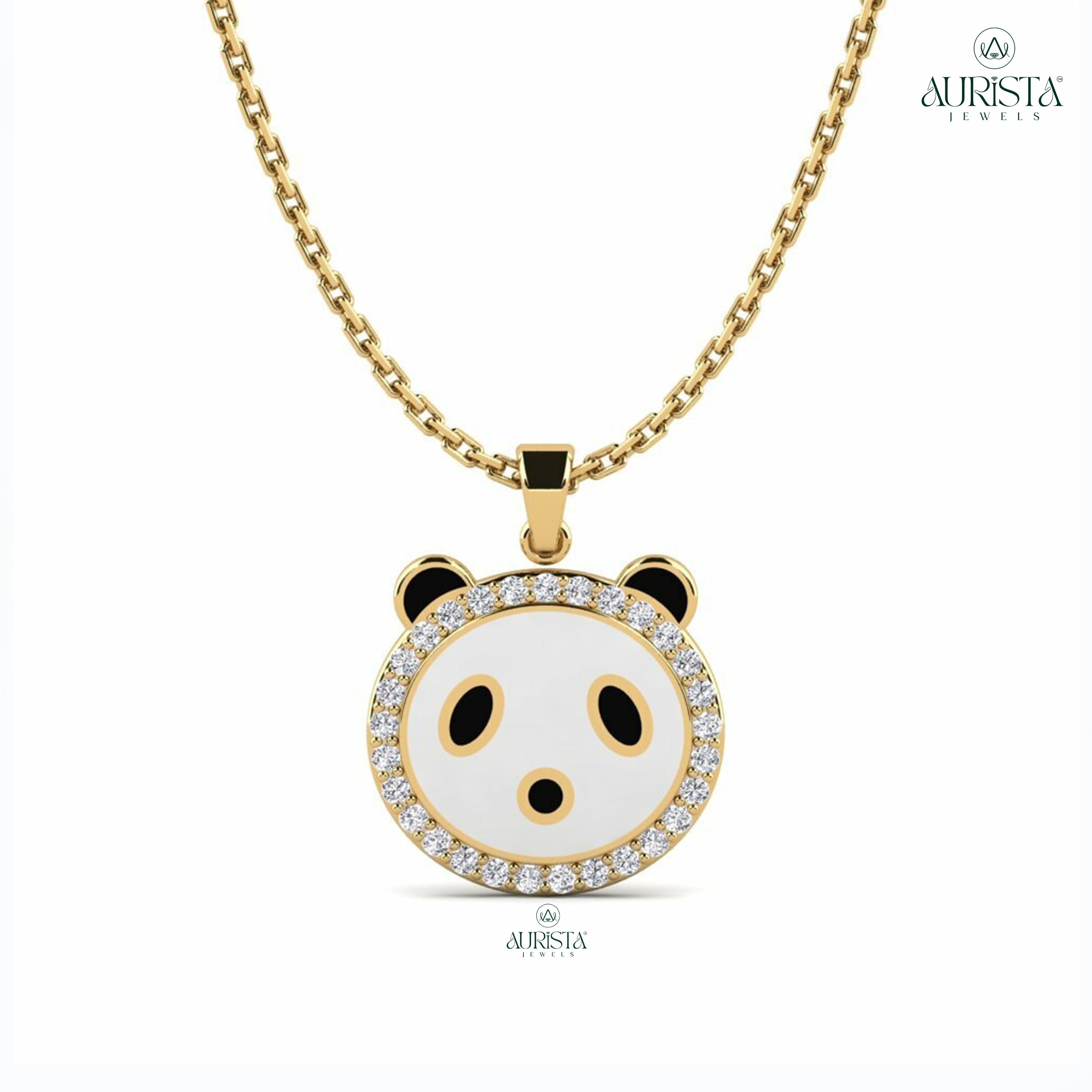 Infinite Spark Round Diamond Pendant in Yellow Gold