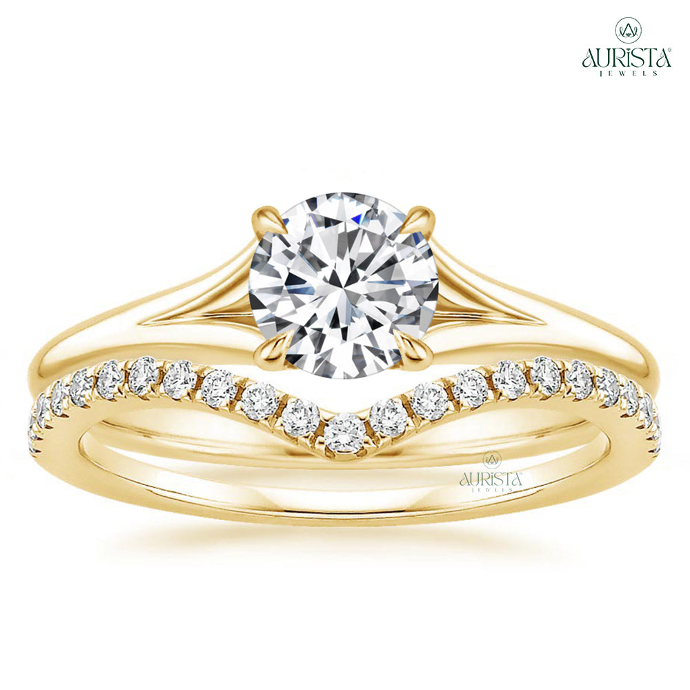 Shine Forever – Yellow Gold Ring with Round Diamond