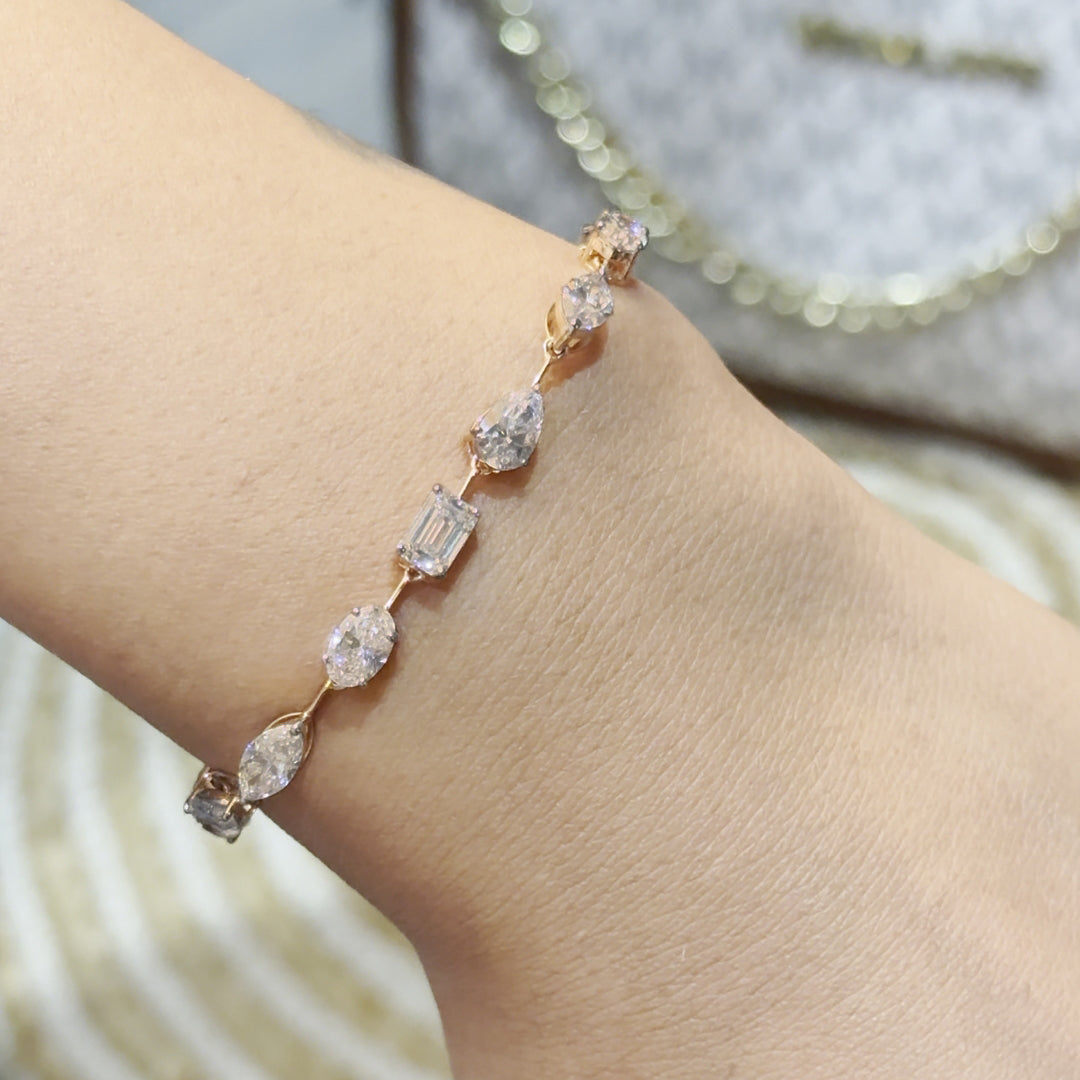 Forever Linked – Rose Gold Diamond Link Bracelet