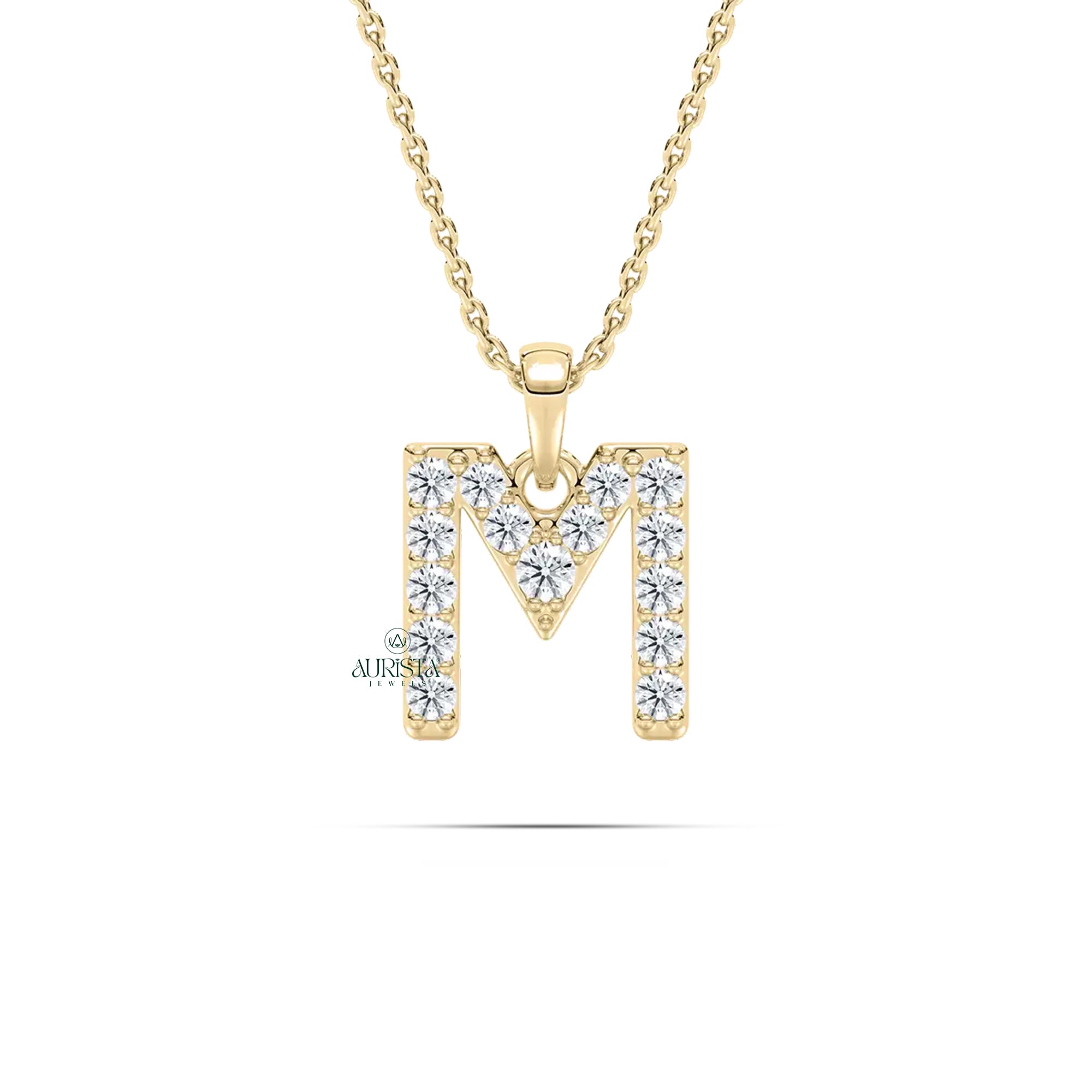 Elegant Diamond Initial Necklace