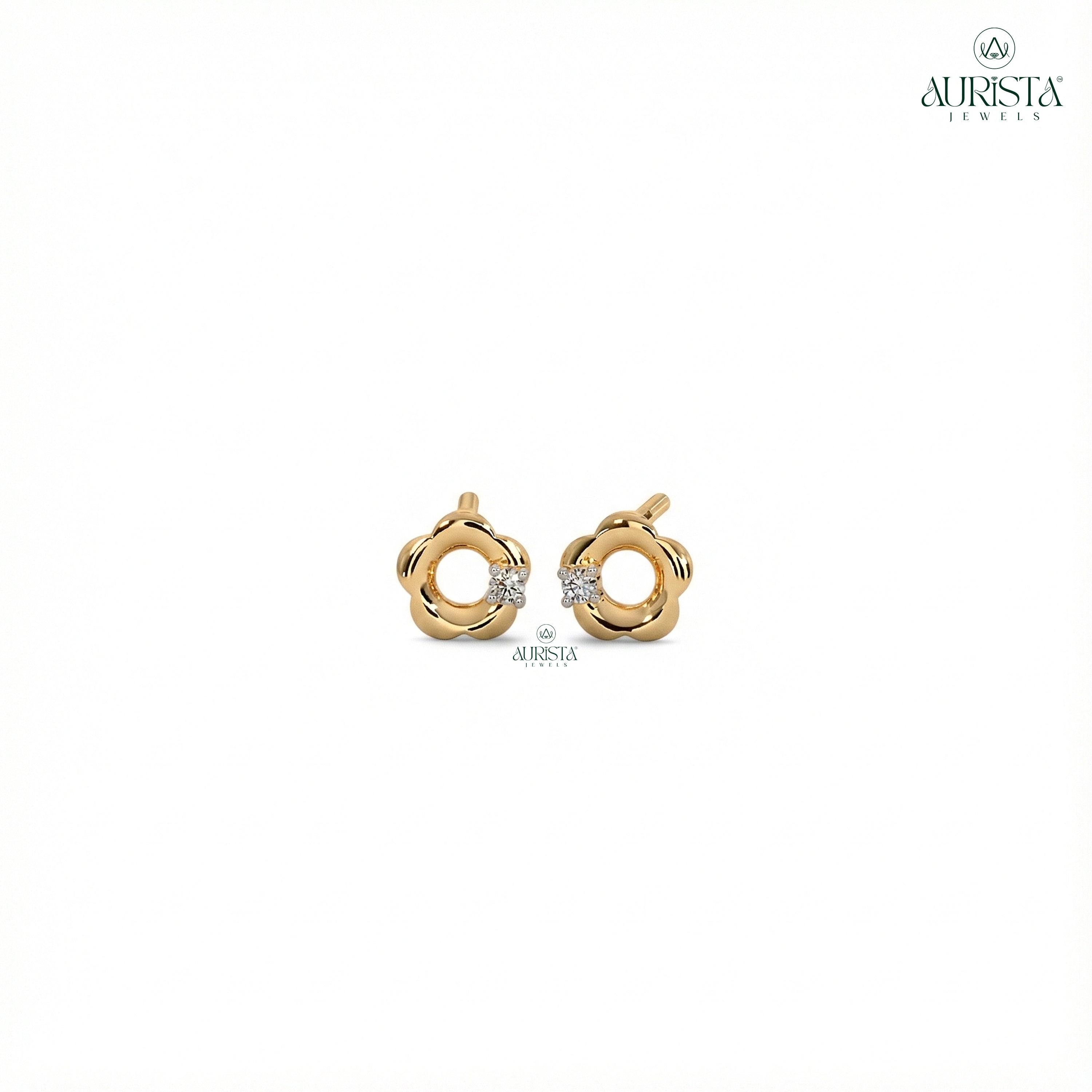 Forever Shine – White Diamond Earrings