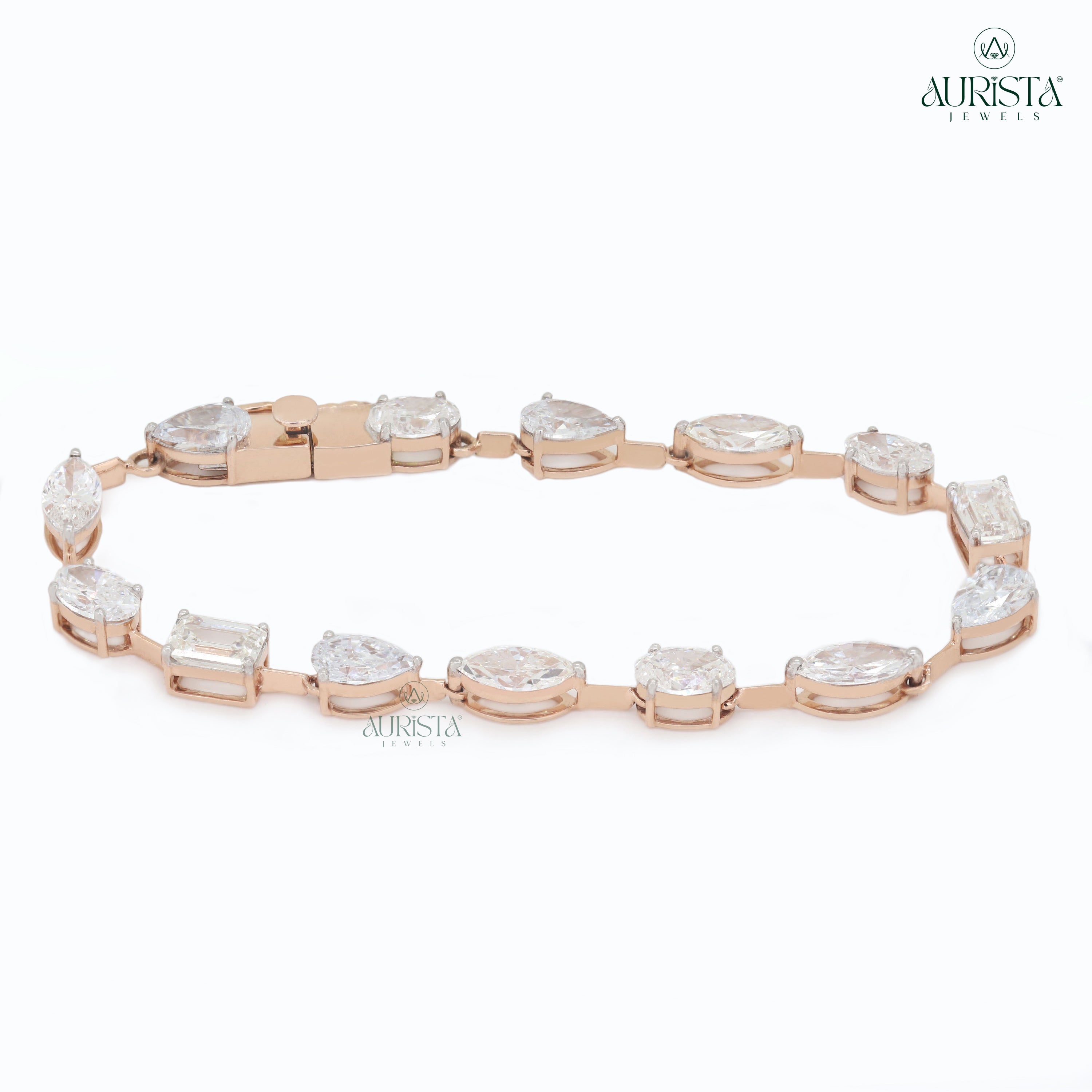 Forever Linked – Rose Gold Diamond Link Bracelet