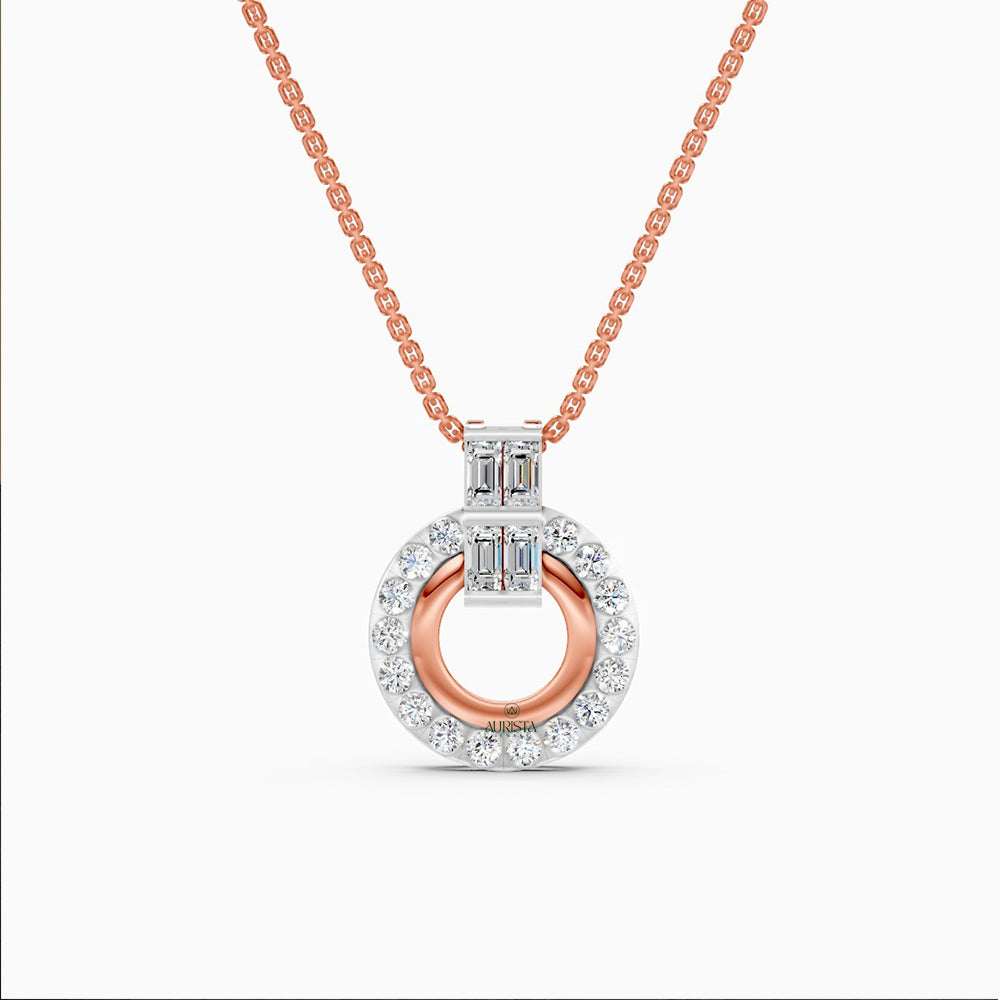 Elegant Lab Diamond Gold Necklace for Modern Women
