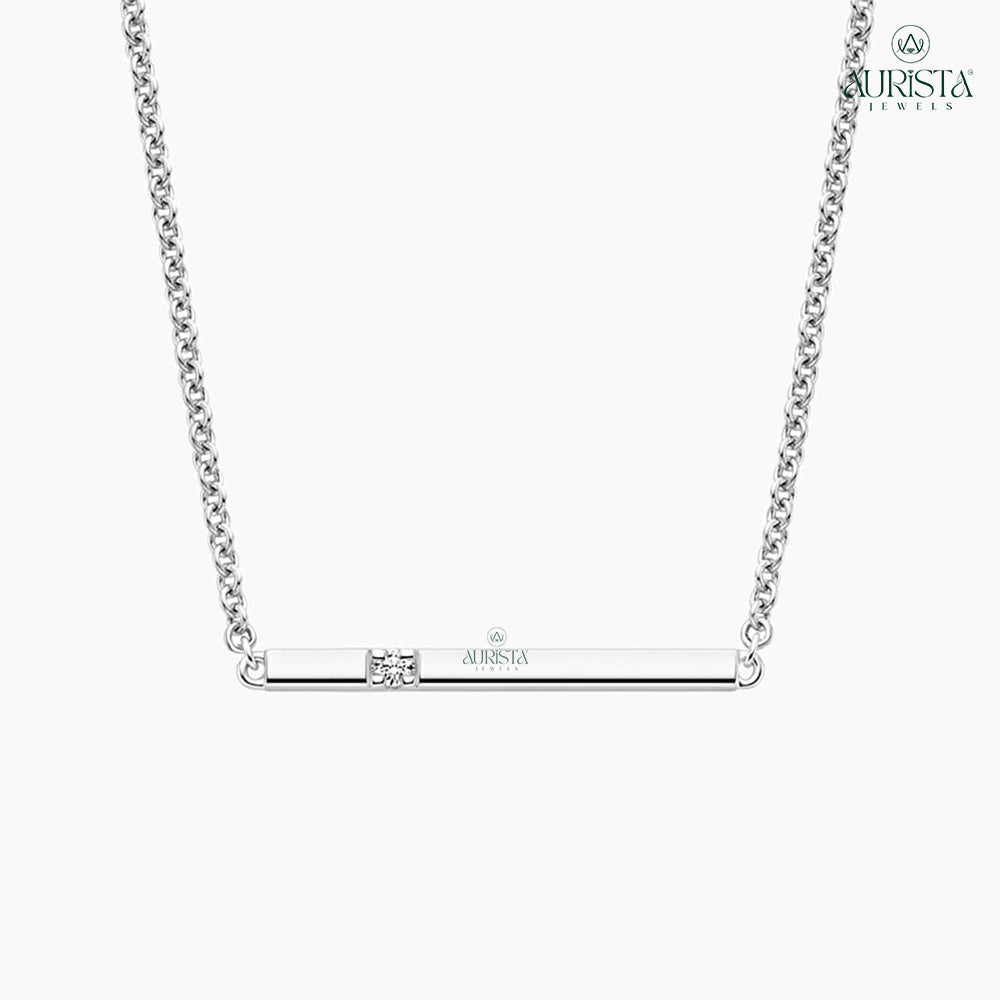 Pure Shine Round Brilliant Diamond Pendant in White Gold