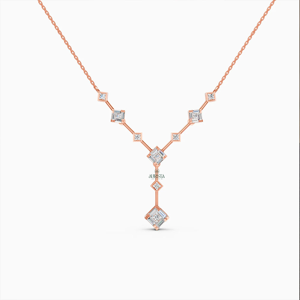 Pure Elegance Round Diamond Necklace