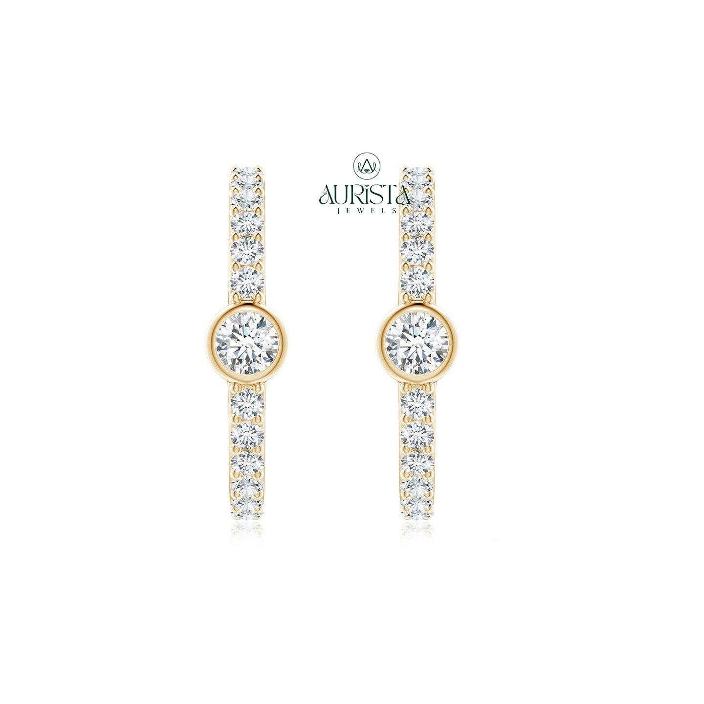 Modern Earrings with Precious Diamond