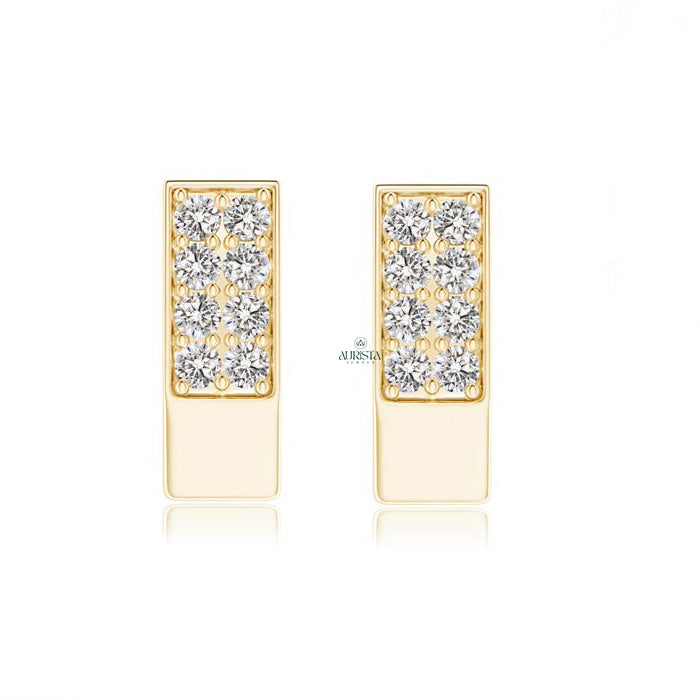 Eternal Glow Round Diamond Pave Studs