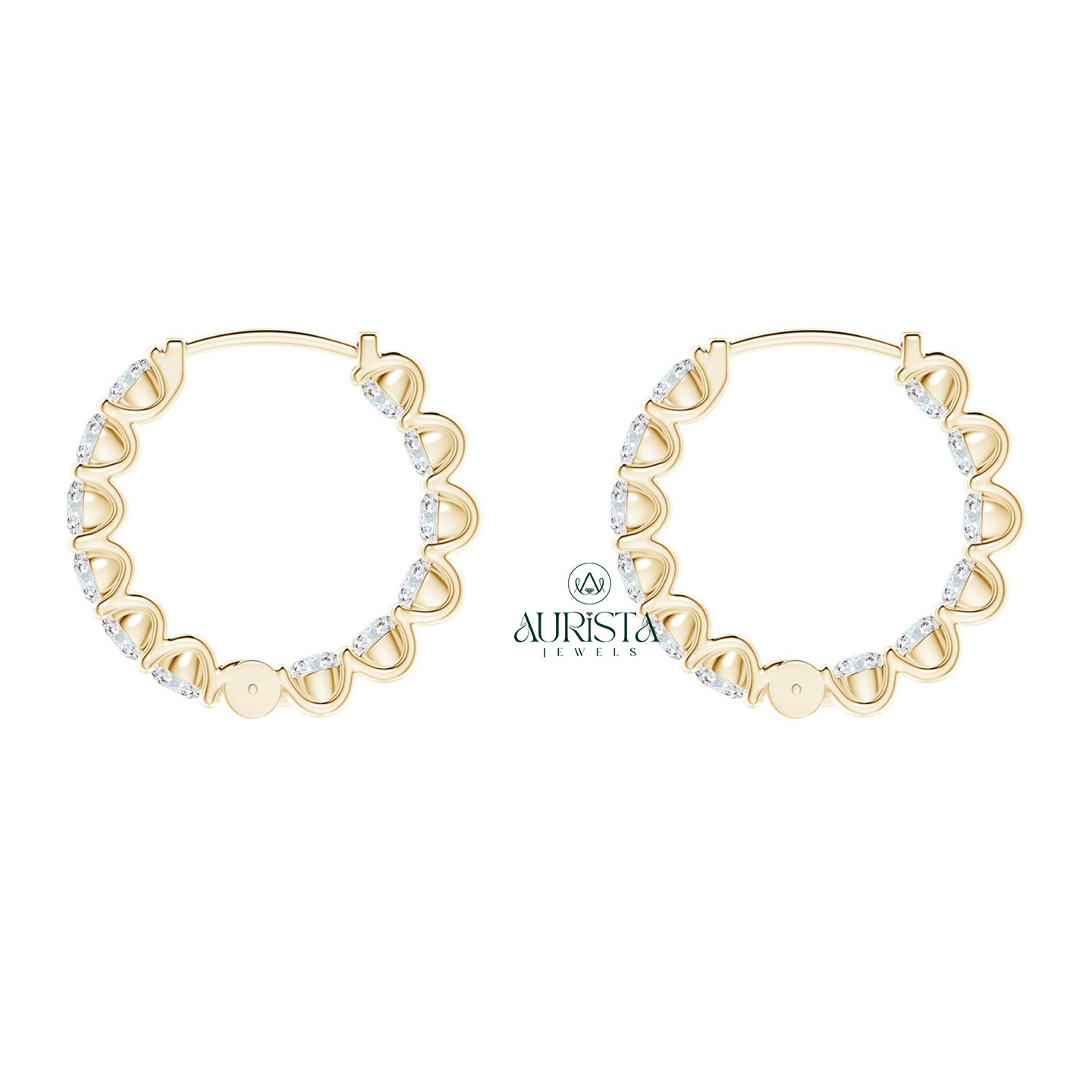 Luxury Earrings with Precious Diamond