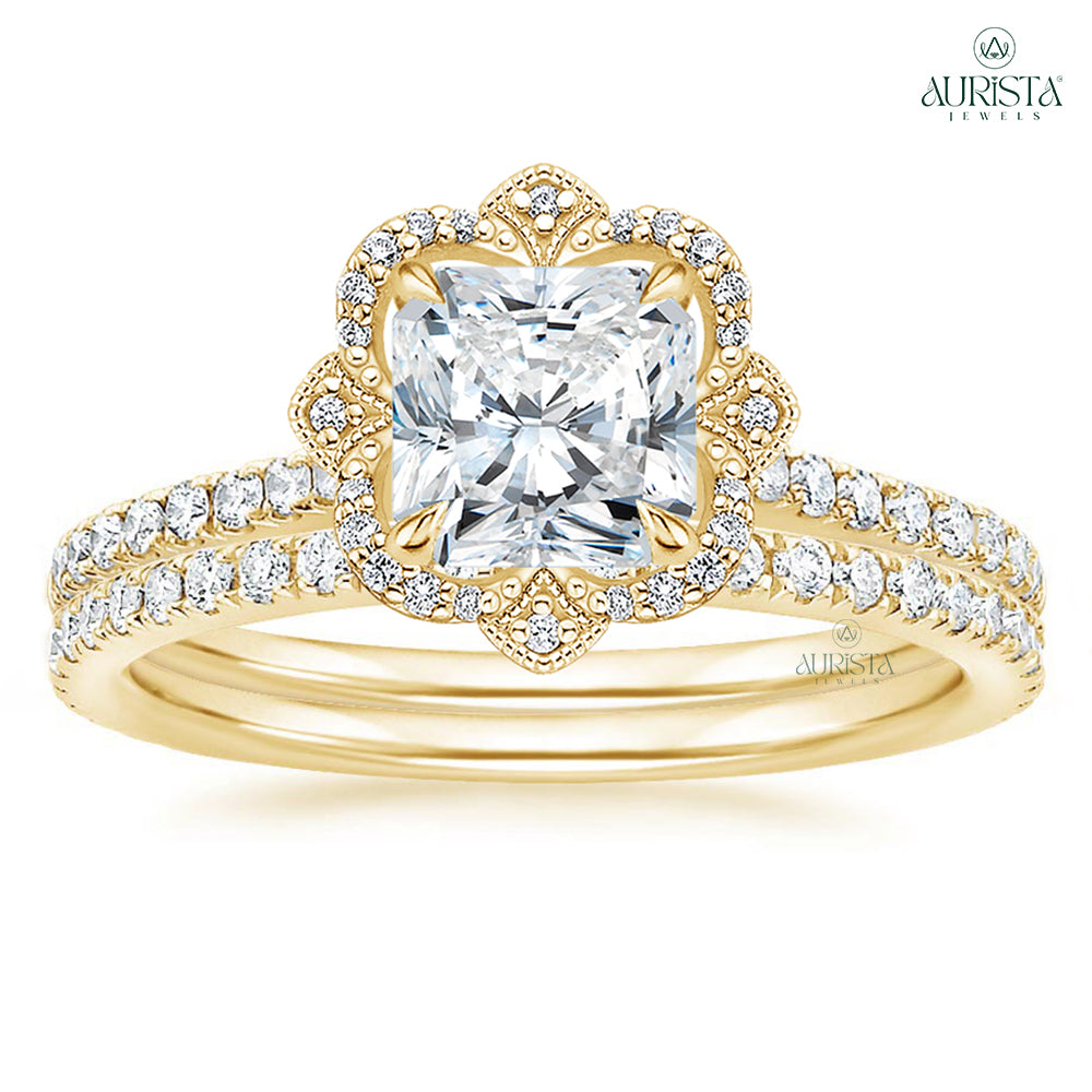 Gift of Eternity Yellow Gold Ring with Princess Diamond