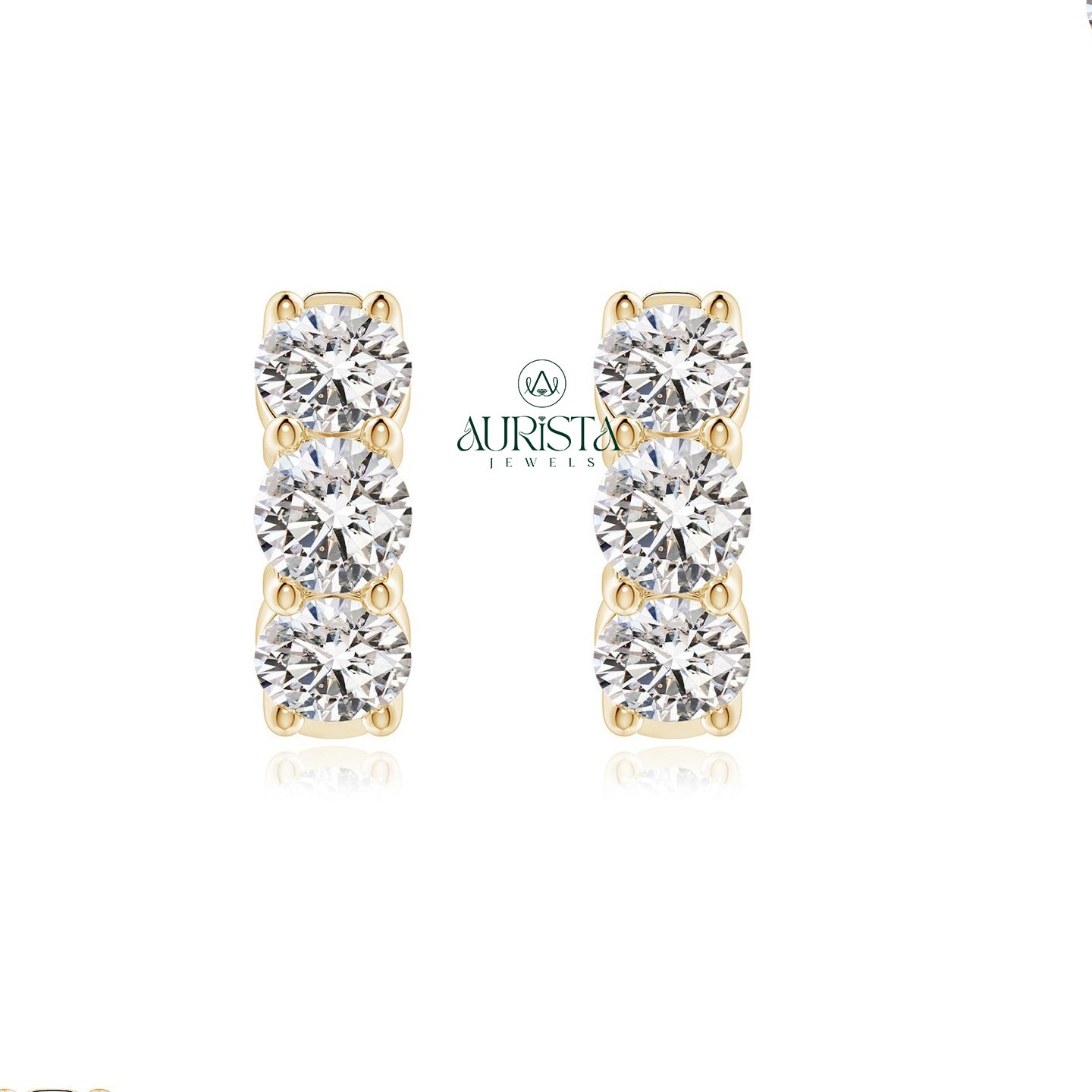 Pure Earrings with Sparkling Diamond