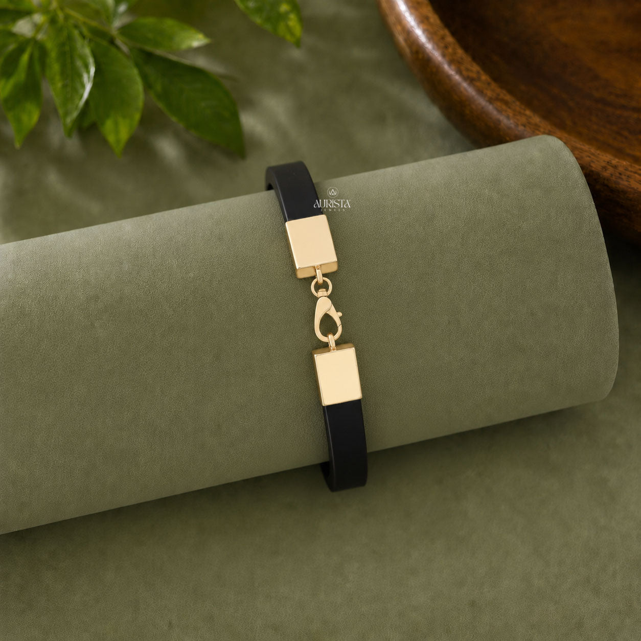 Personalized Initial K Multi Row Moissanite Leather Band Charm Bracelet For Women