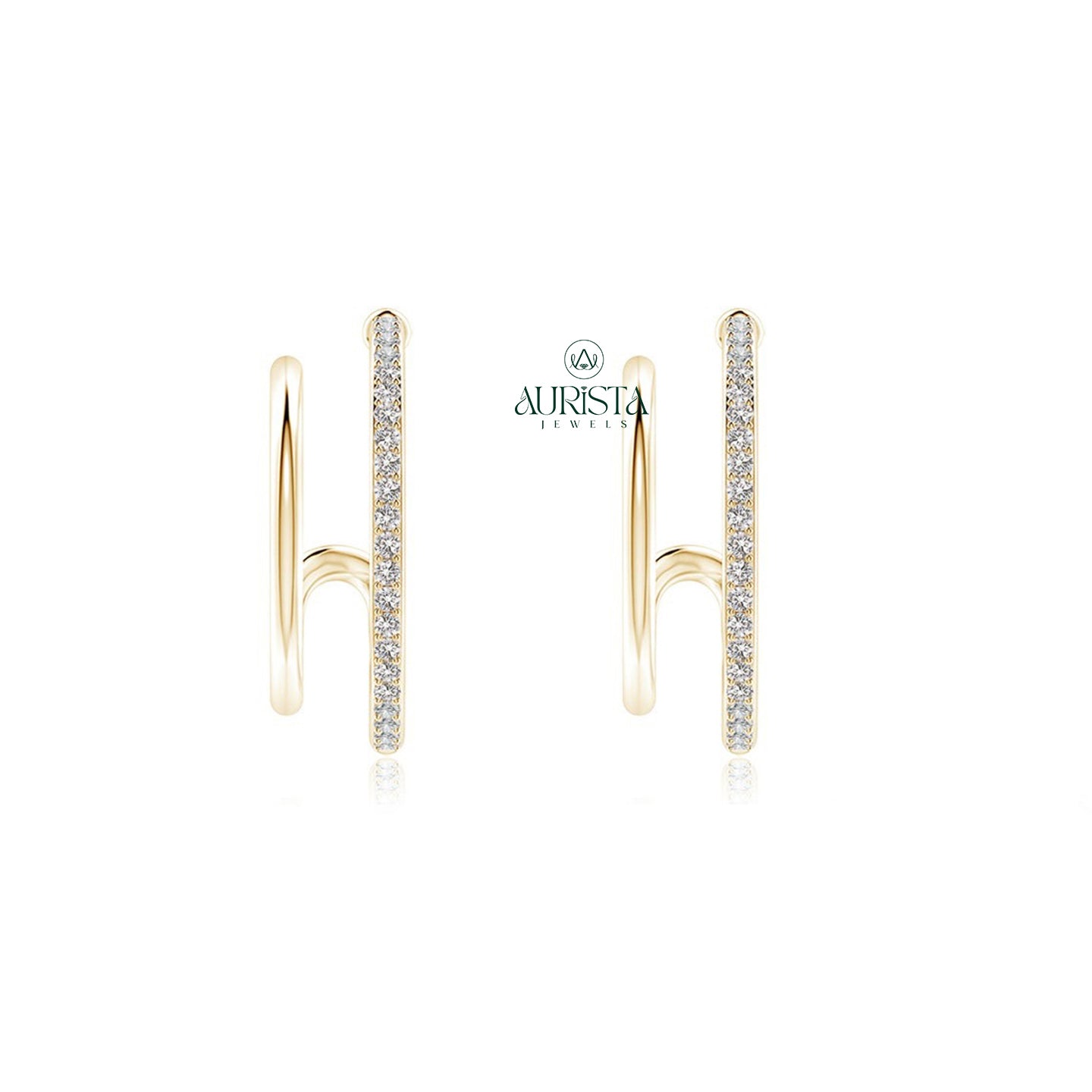 Designer Earrings with Elegant Diamond