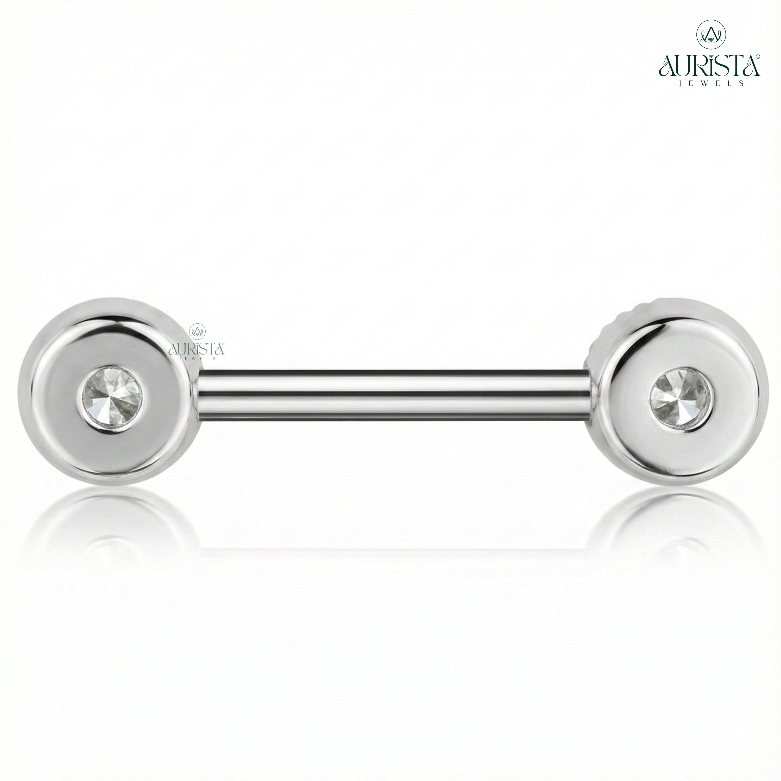 Eternal Love Rose Gold Belly Button Ring with Round Diamond