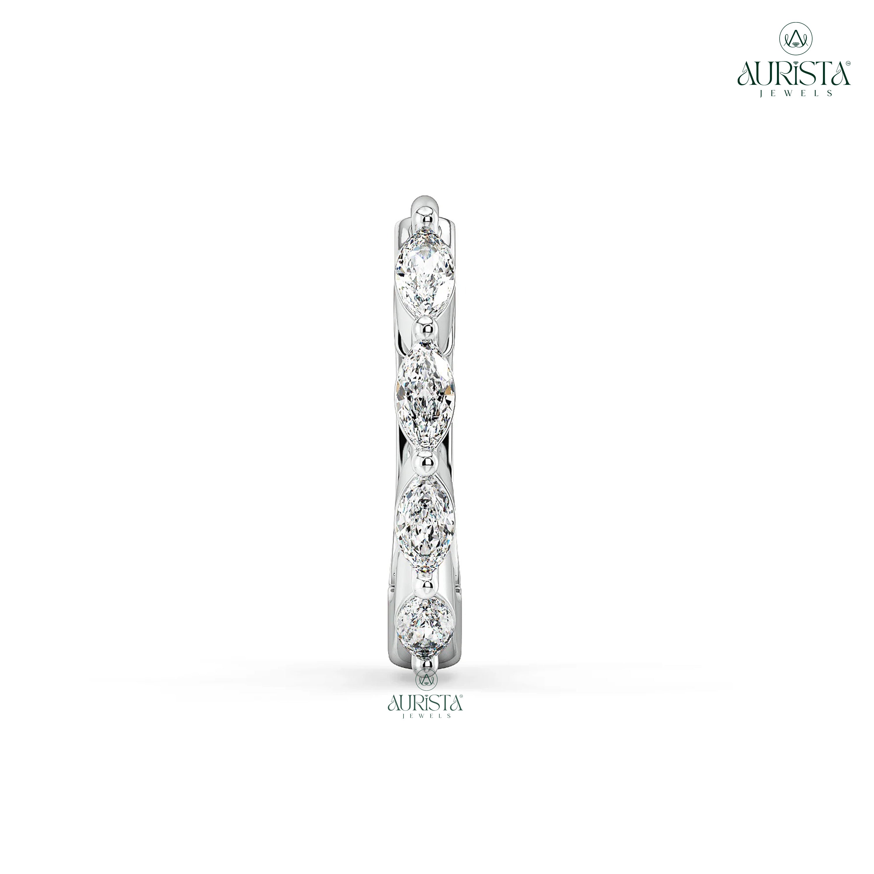 Forever Glow Rose Gold Marquise Diamond Nose Pin Ring