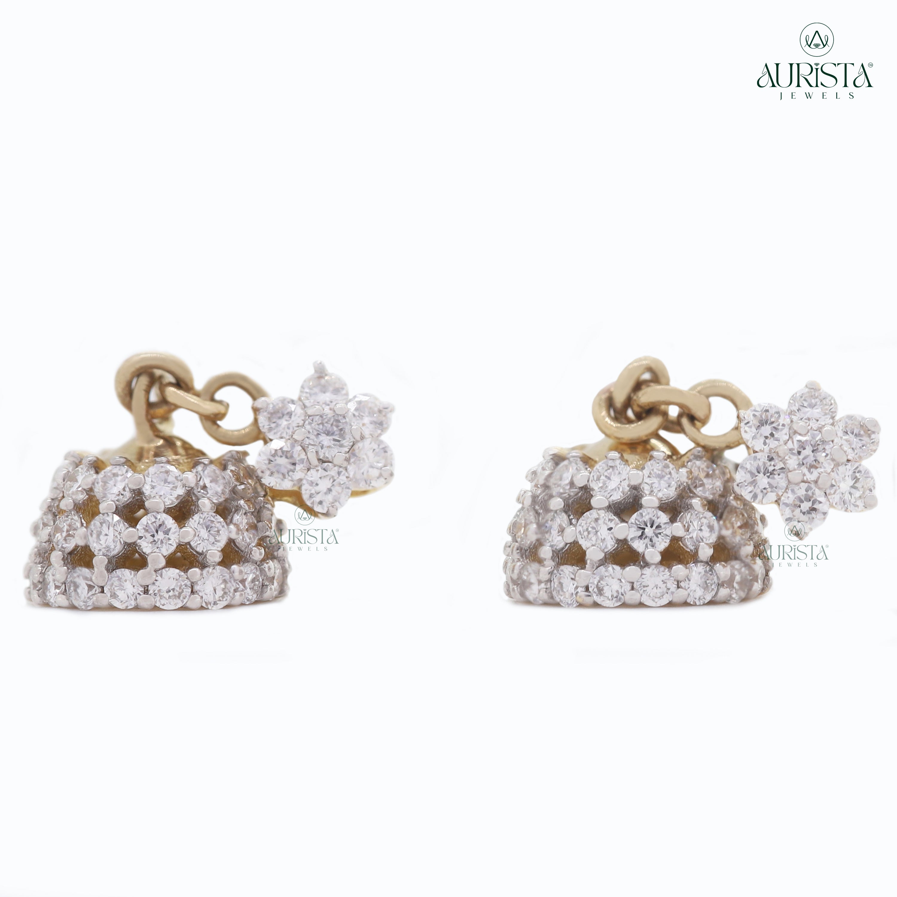 Dazzling Grace – White Diamond Earrings