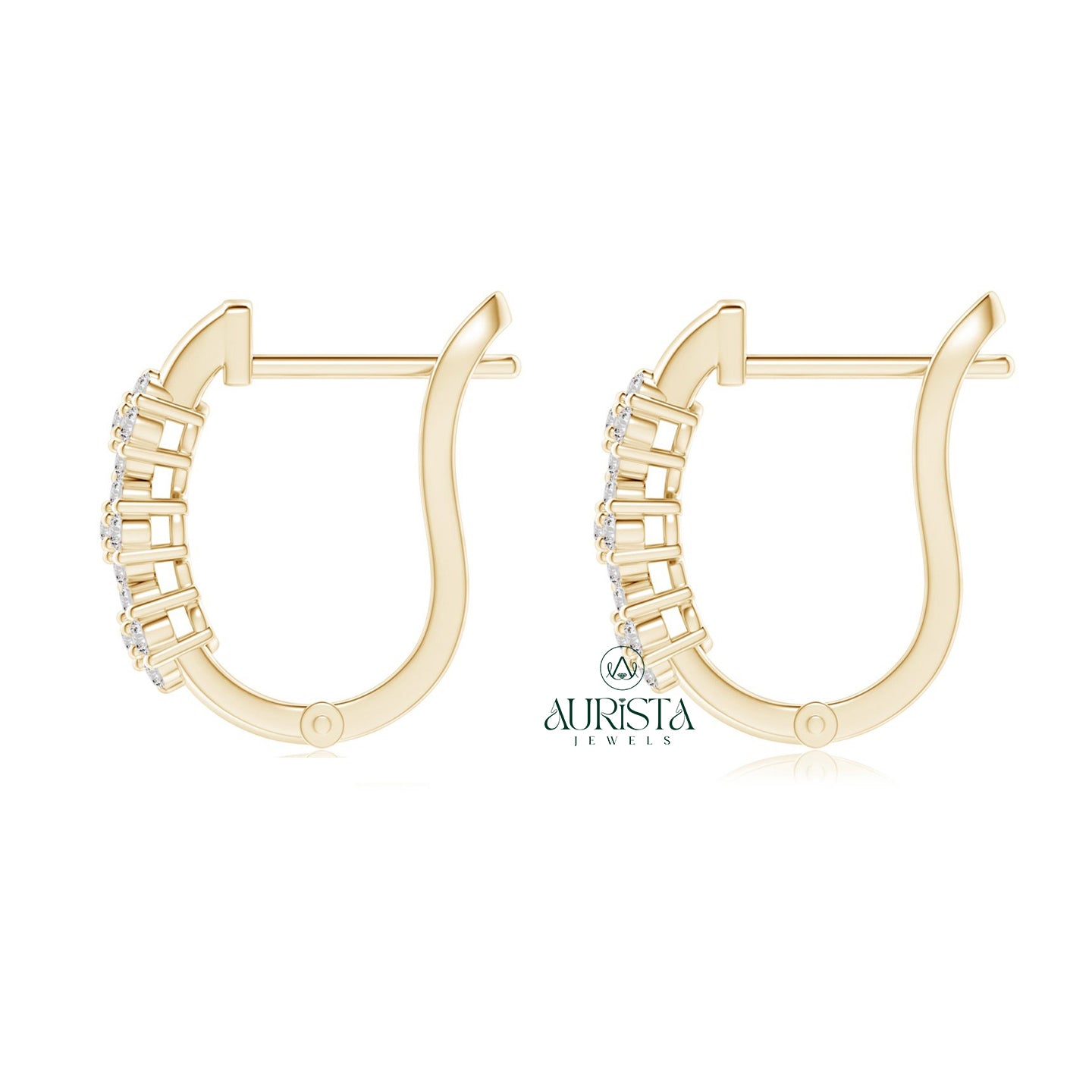 Graceful Earrings with Brilliant Diamond