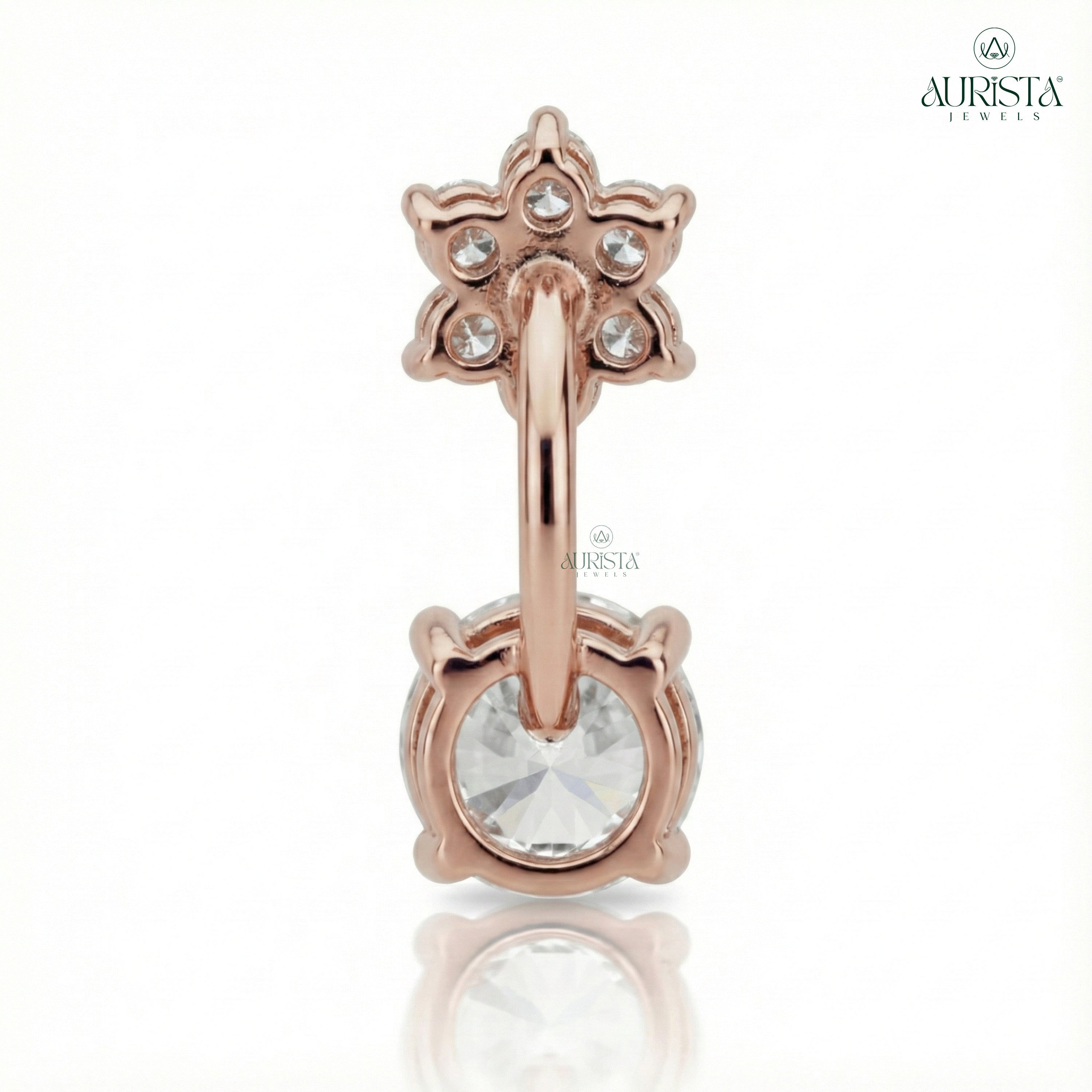 Promise of Love Round Diamond Belly Button Jewelry