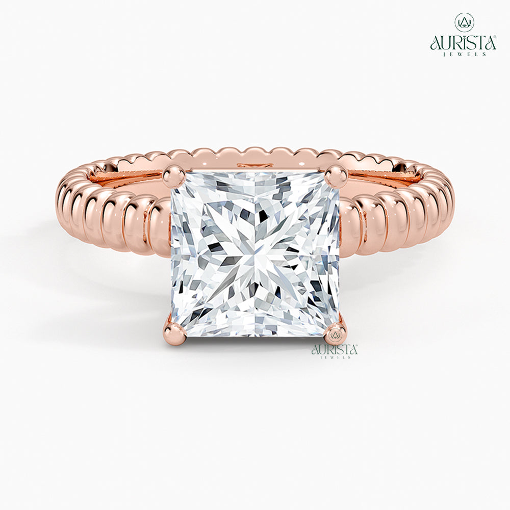 Promise of Light Rose Gold Ring with Princess Diamond