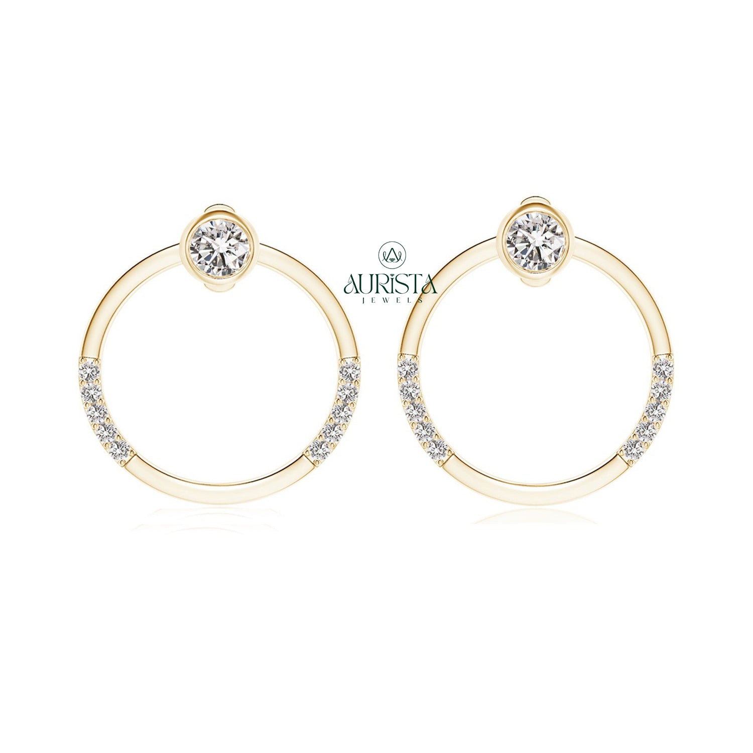 Elegant Earrings with Brilliant Diamond