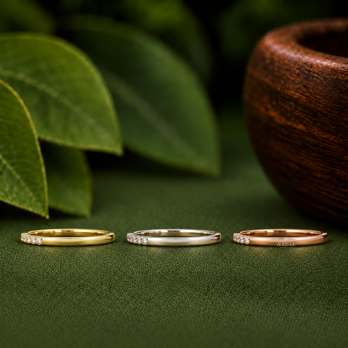 Round cut Lab Grown Diamond Eternity Band, Gold Stackable Ring, Wedding Ring