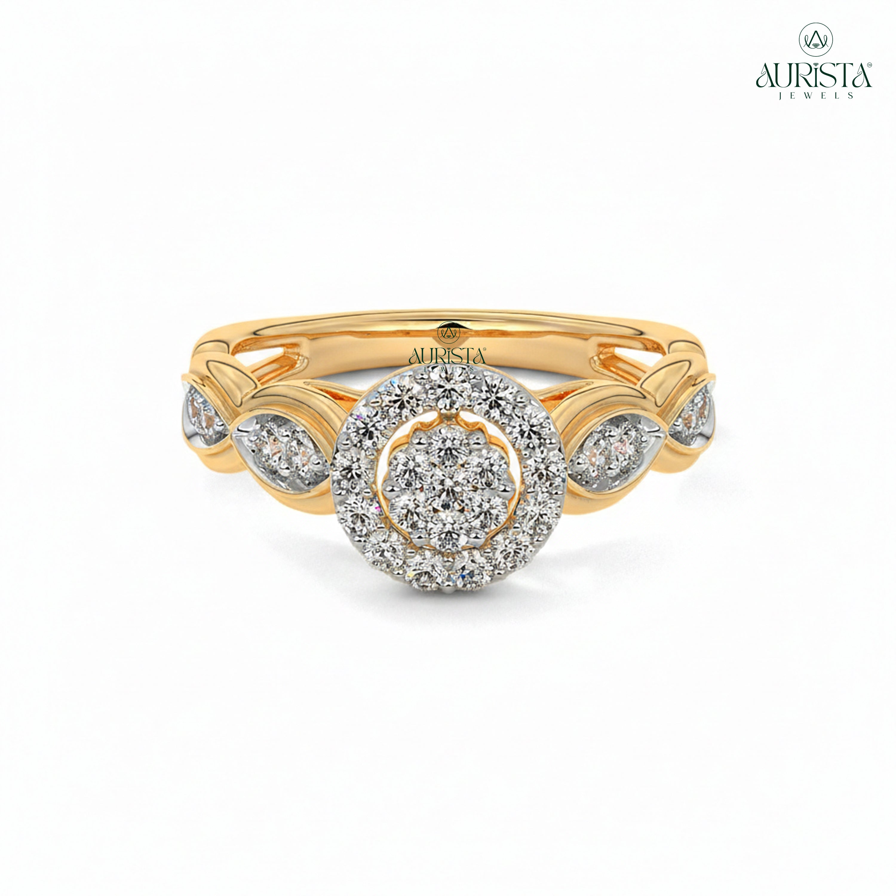 Bound in Love – Yellow Gold Band with Round Diamond