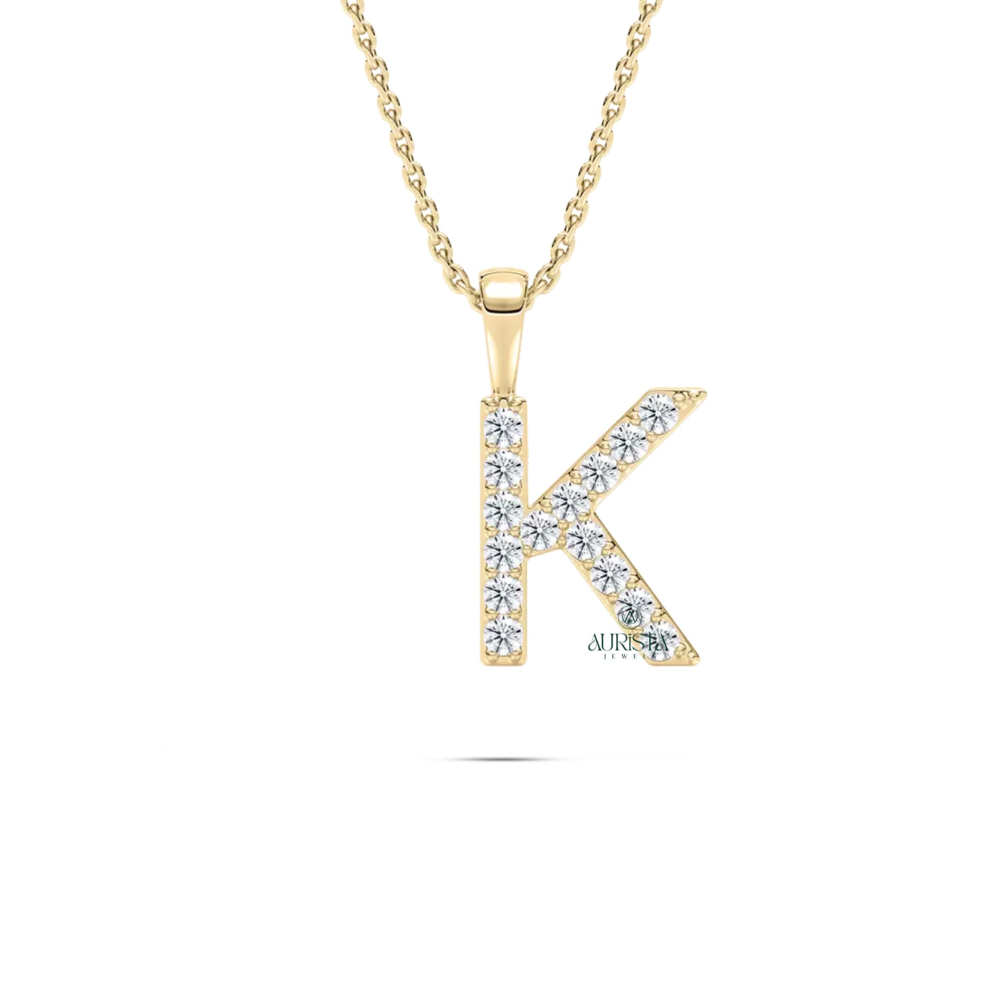 Personalized Diamond Initial Necklace