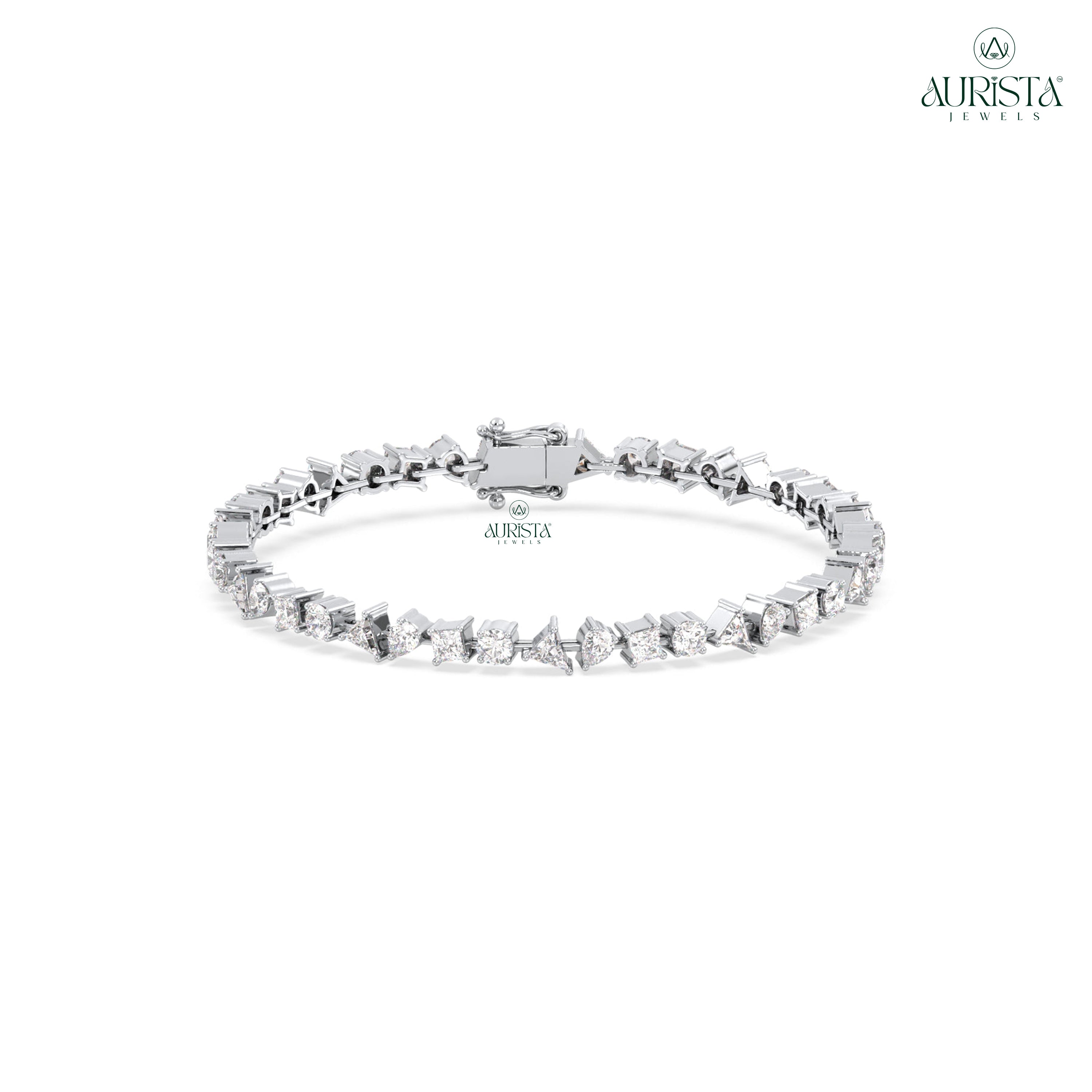 Forever Linked Gold Diamond Tennis Bracelet