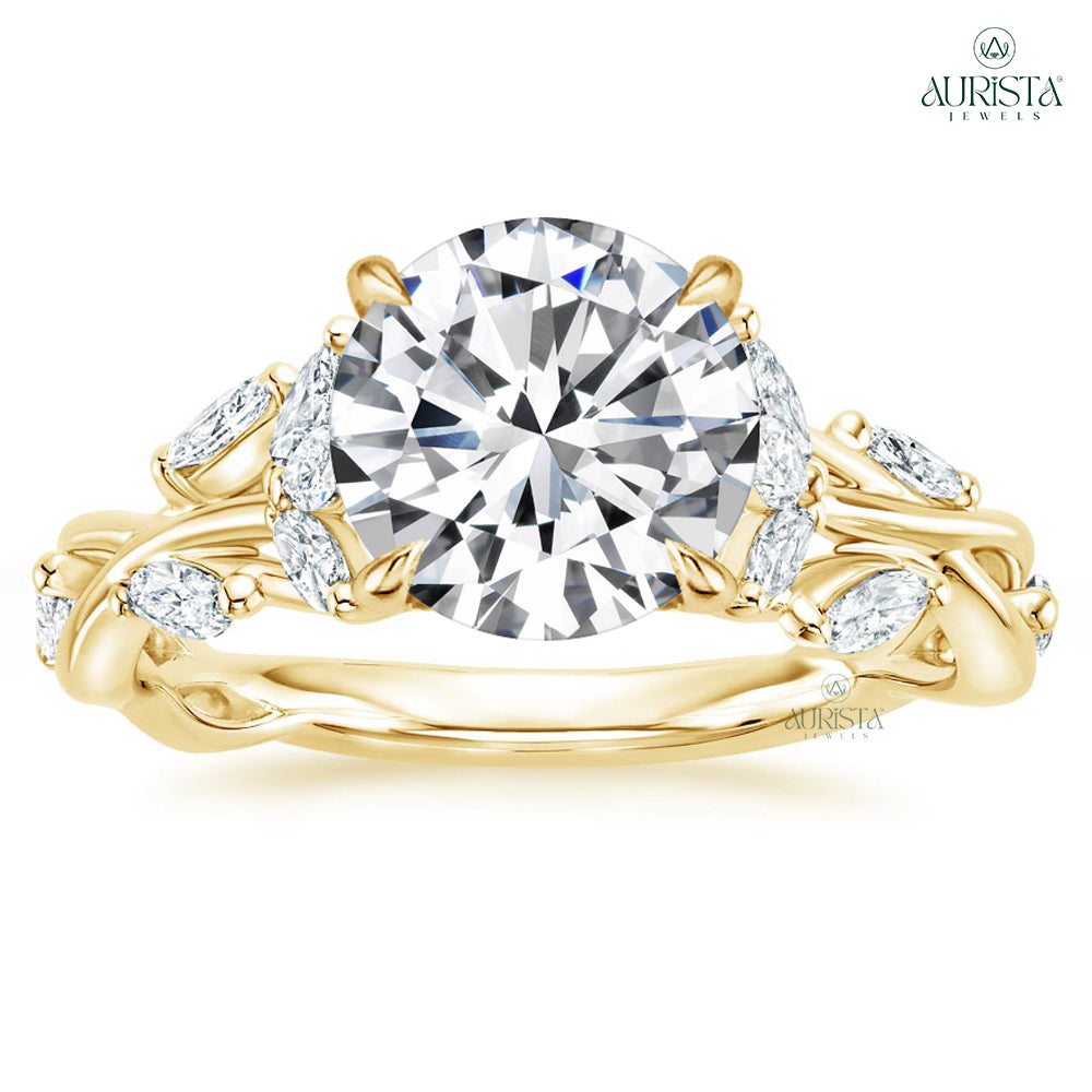Timeless Promise Yellow Gold Ring with Round Diamond