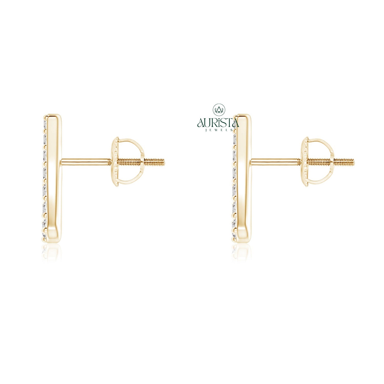 Stylish Earrings with Shining Diamond