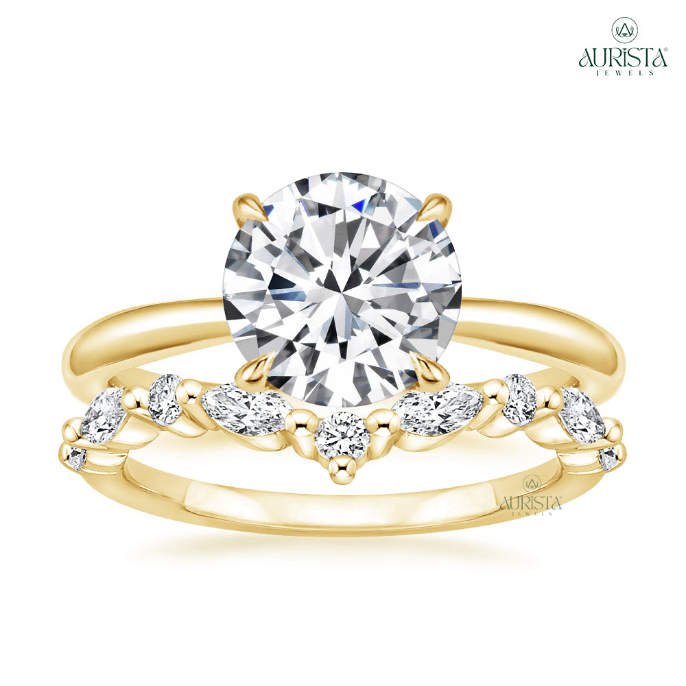 Promise Eternal Yellow Gold Ring with Round Diamond