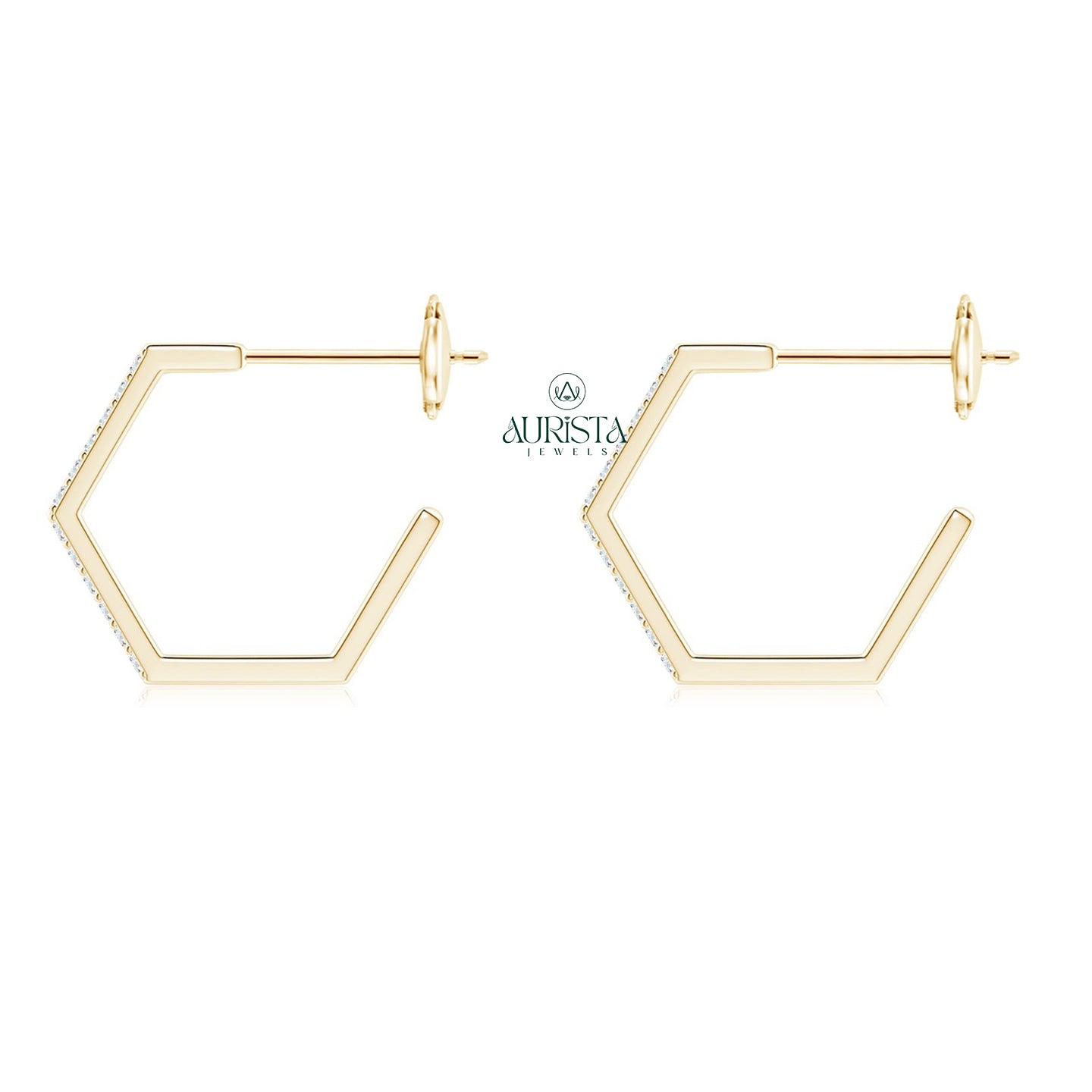 Trendy Earrings with Elegant Diamond