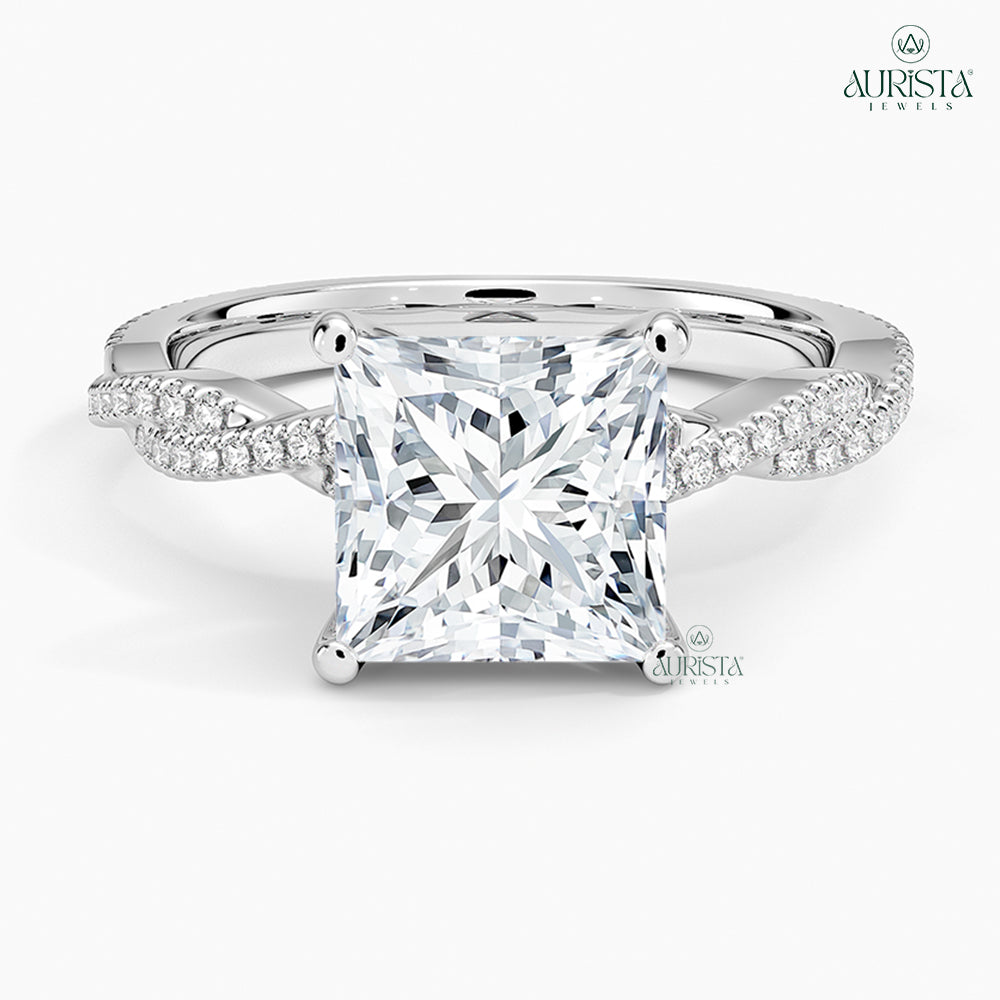 Shine Forever White Gold Ring with Princess Diamond