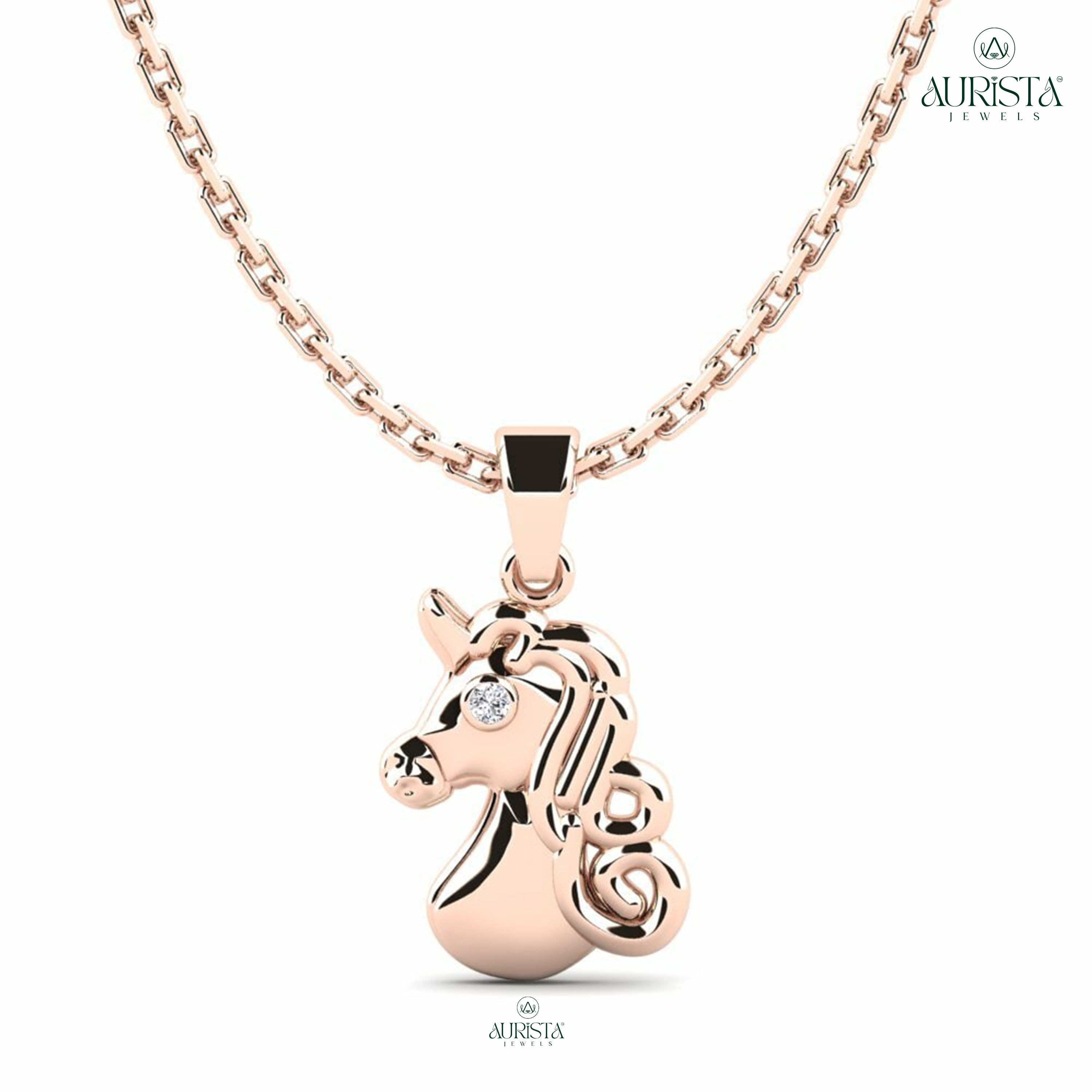 Timeless Spark Round Diamond Pendant in Yellow Gold