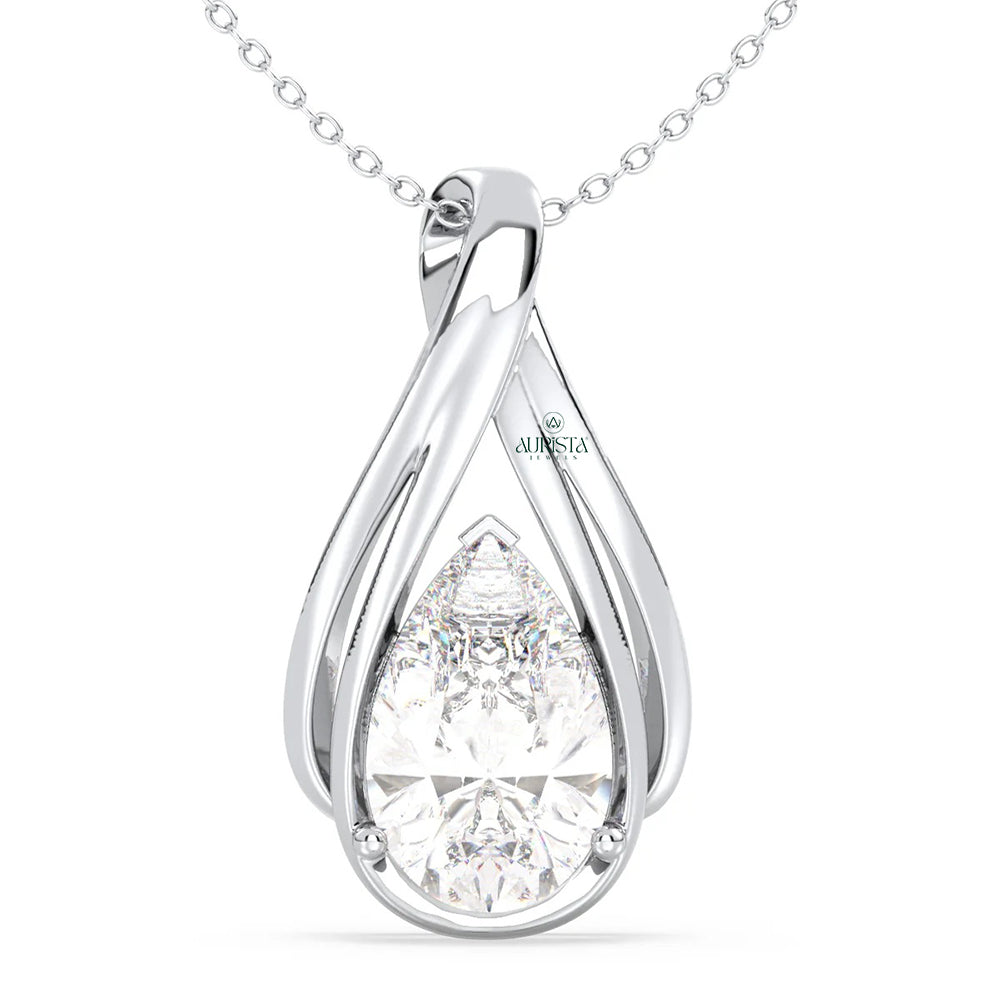 Radiant Glow Round Diamond Pendant